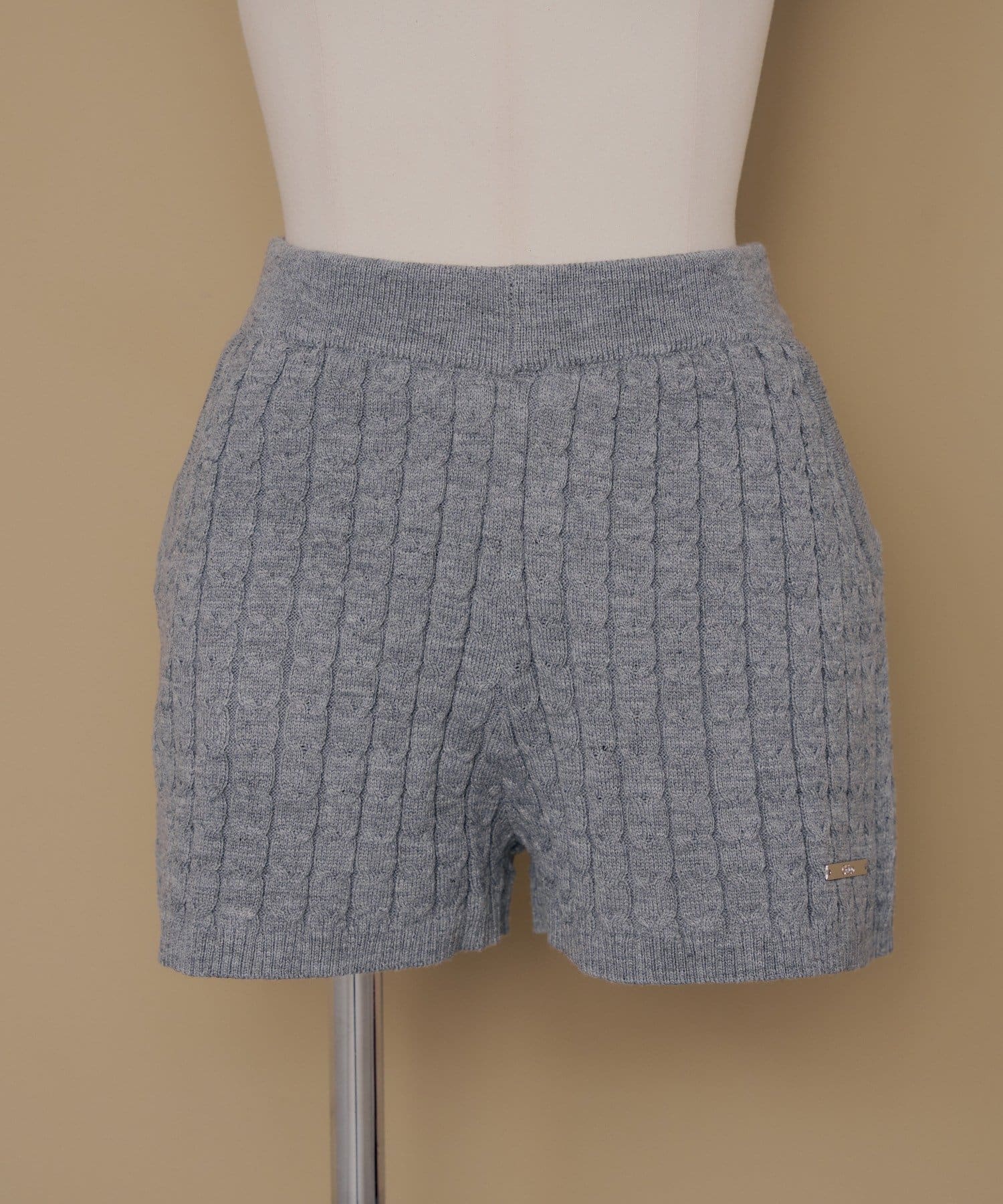 Chico(チコ) 【セットアップ対応】ケーブルニットショートパンツ【10/15(木)0:00～1000円OFFクーポン&ノベルティフェアスタート】