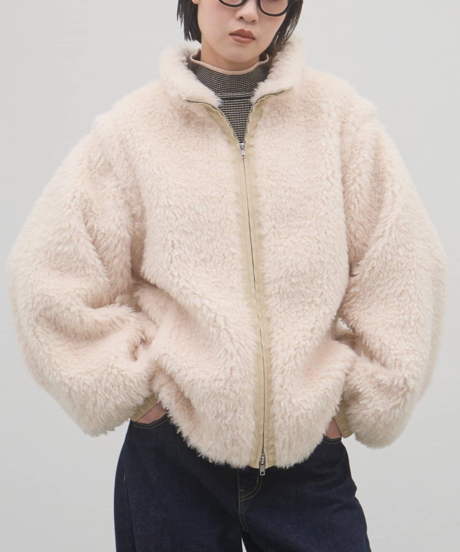 CIAOPANIC TYPY(チャオパニックティピー) 【26Winter展示会 出展商品】 2wayレザー使いZIPスタンドファーブルゾン