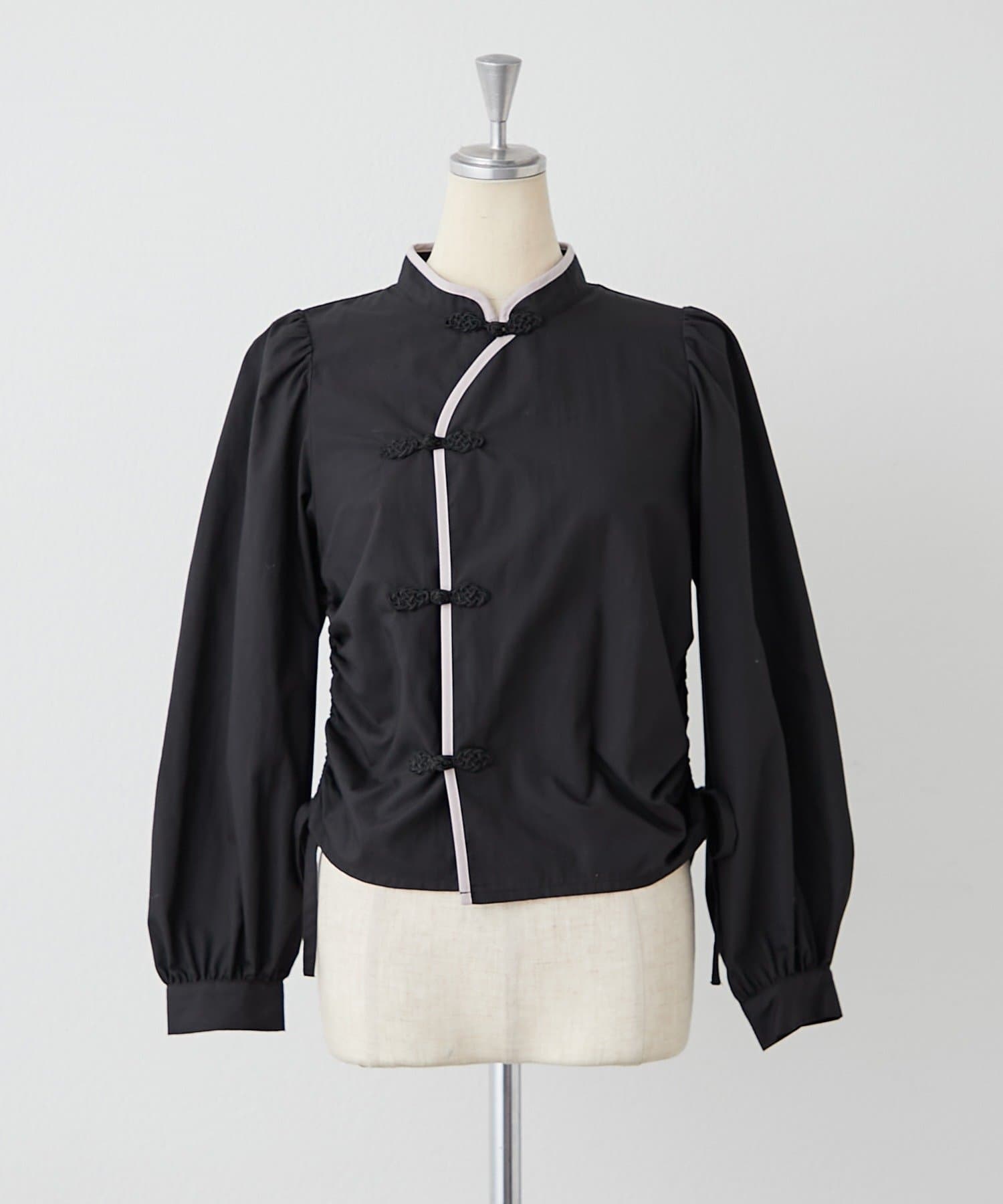 NICE CLAUP / OLIVE des OLIVE OUTLET(ナイスクラップ  / オリーブ デ オリーブ アウトレット) 【continuer】ドロストチャイナブラウス