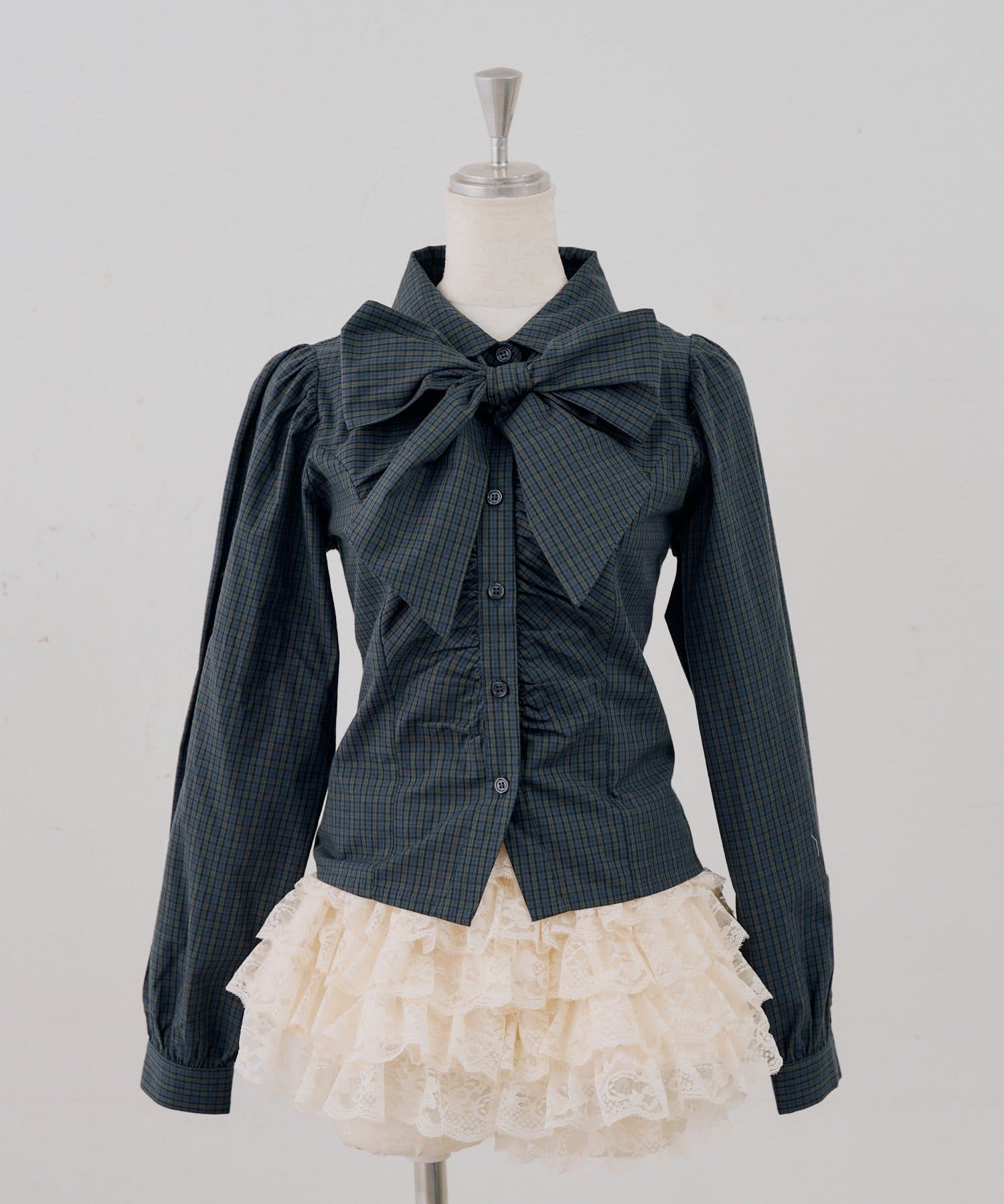 NICE CLAUP / OLIVE des OLIVE OUTLET(ナイスクラップ  / オリーブ デ オリーブ アウトレット) 【continuer】2wayボウタイギャザーブラウス