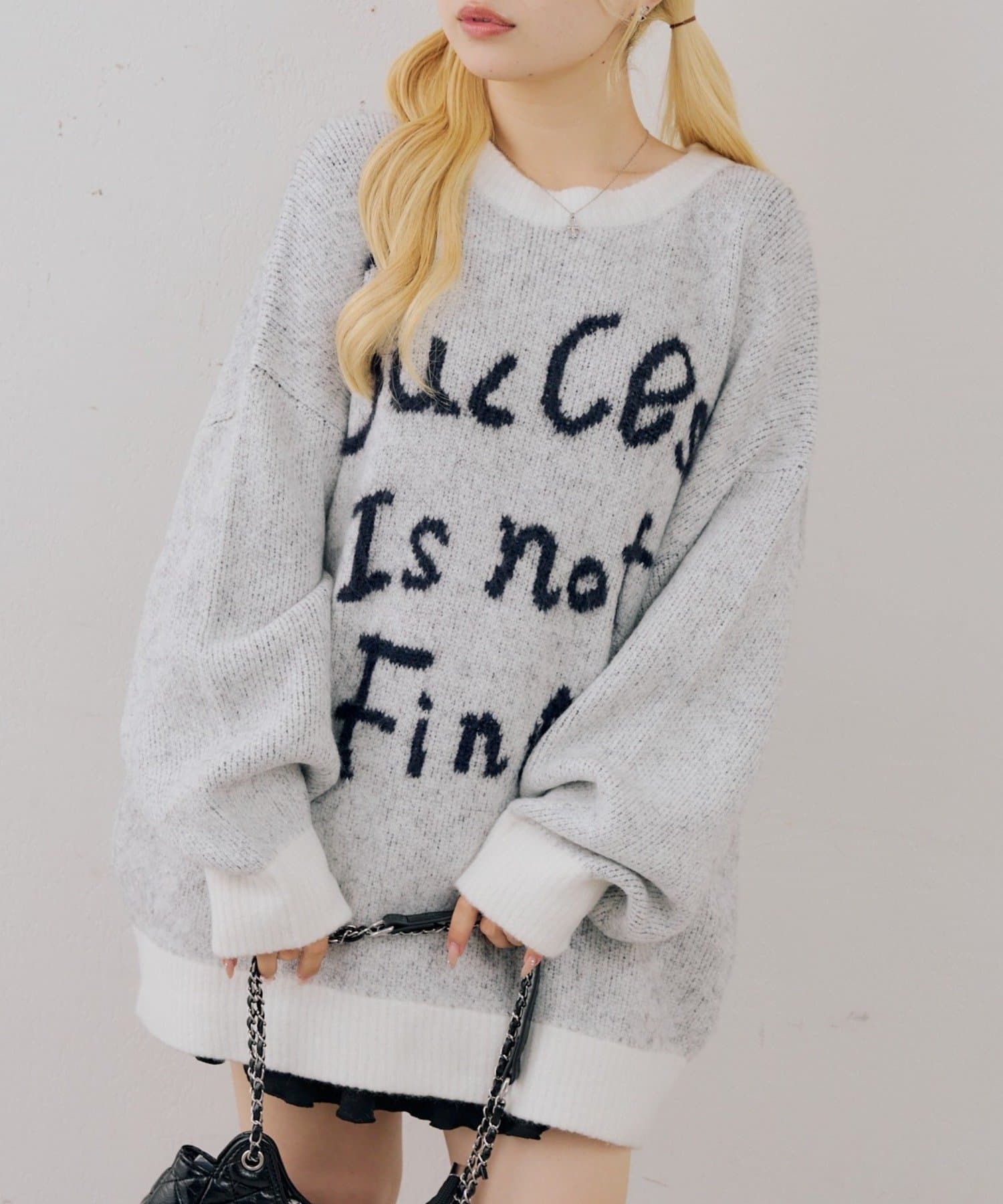NICE CLAUP / OLIVE des OLIVE OUTLET(ナイスクラップ  / オリーブ デ オリーブ アウトレット) 【continuer 】ビッグロゴニット