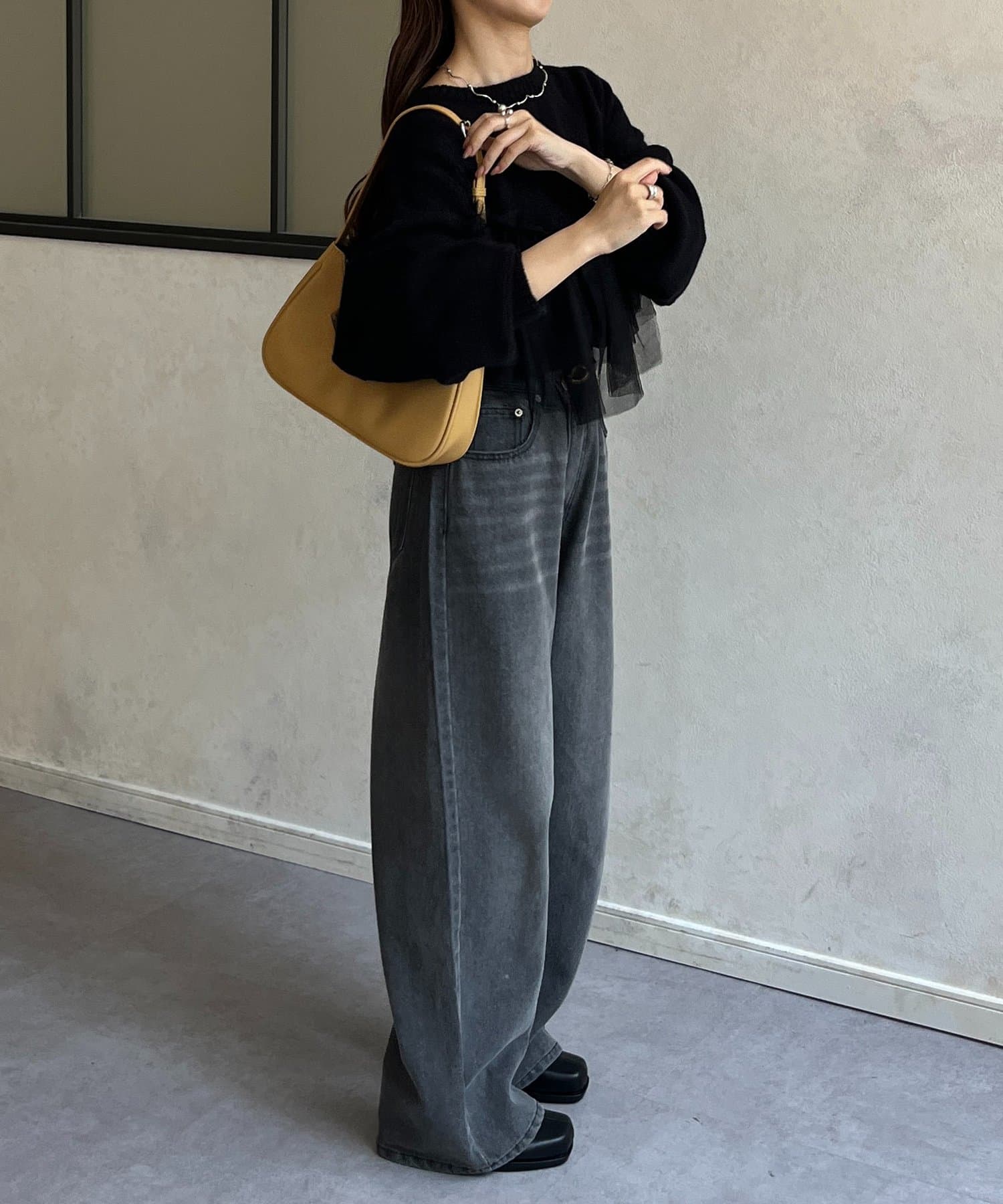 Thevon.(ゼヴォン) チュールビスチェドッキングニット