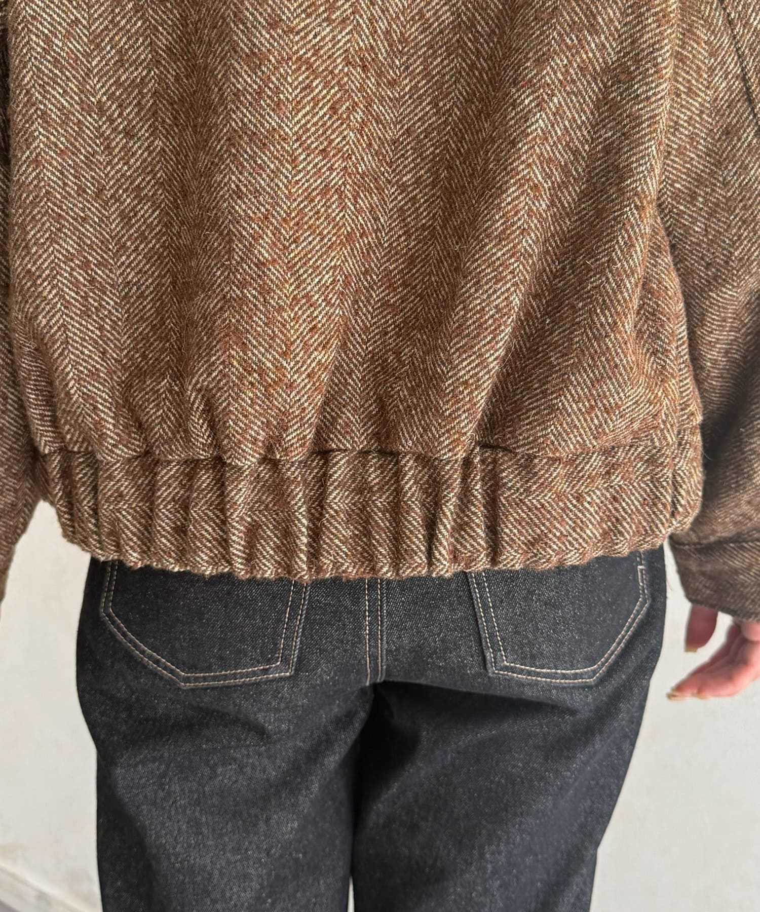 Thevon.(ゼヴォン) ヘリンボンフリンジジャケット