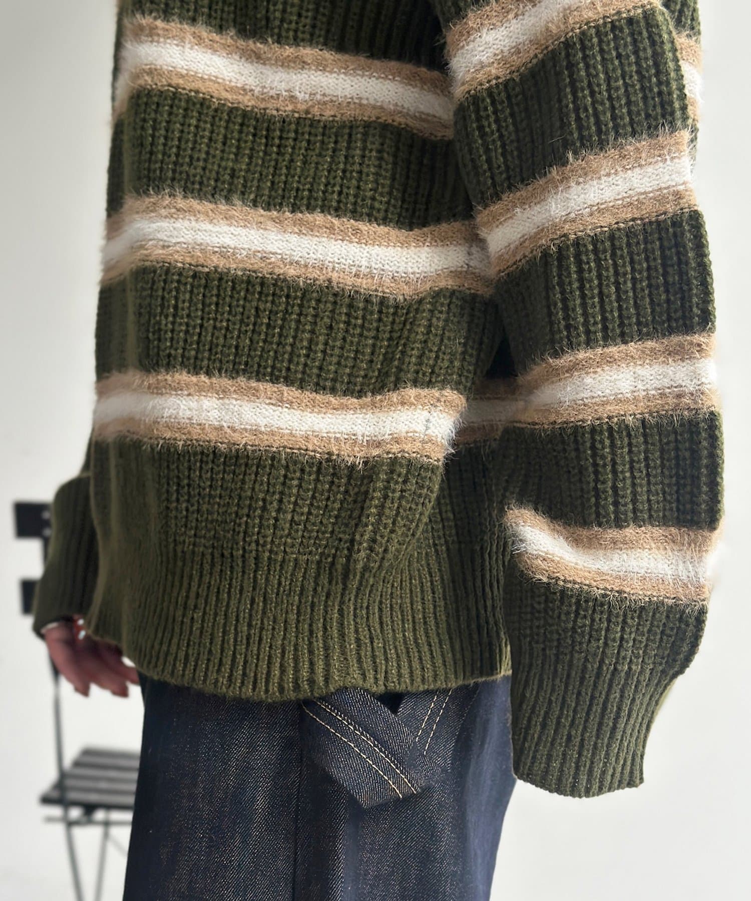 CPCM(シーピーシーエム) ボーダースキッパーニット