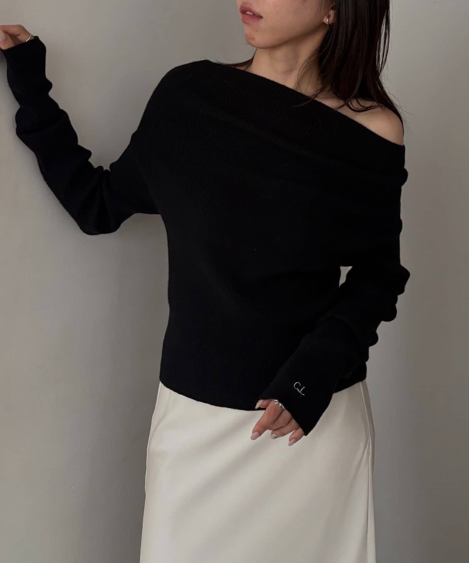 CAPRICIEUX LE'MAGE(カプリシュレマージュ) 〈C.L〉ボートネックニット