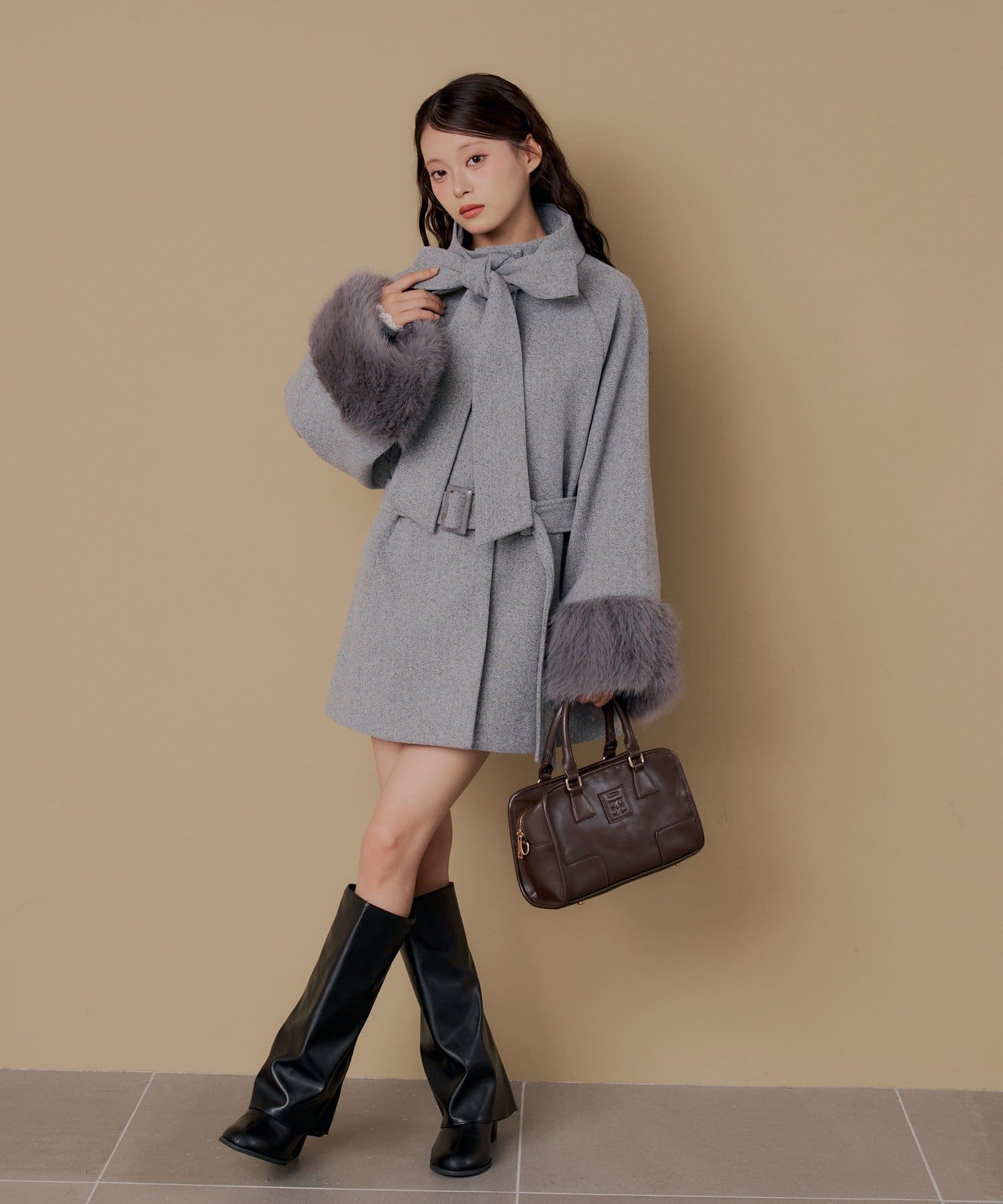 Chico(チコ) リボンファーケープコート【10/15(木)0:00～1000円OFFクーポン&ノベルティフェアスタート】