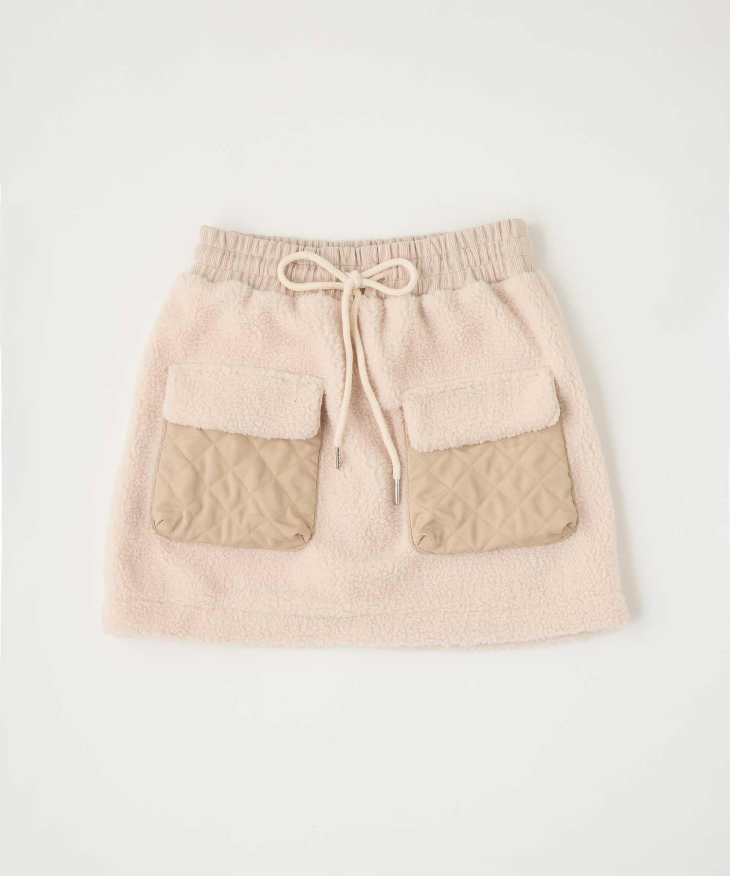 Belle Charme(ベルシャルム) Patchwork Boa Skirt