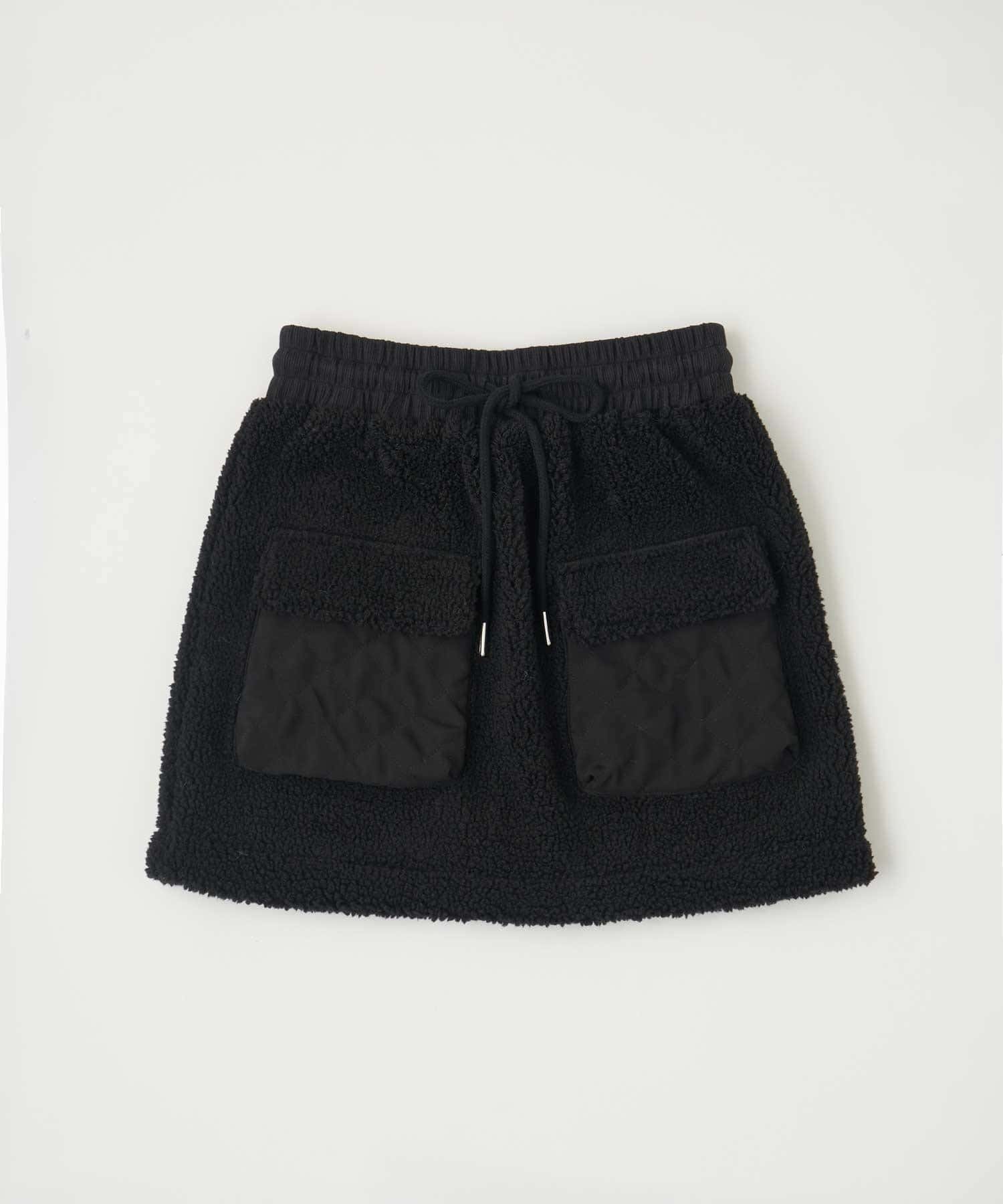 Belle Charme(ベルシャルム) Patchwork Boa Skirt