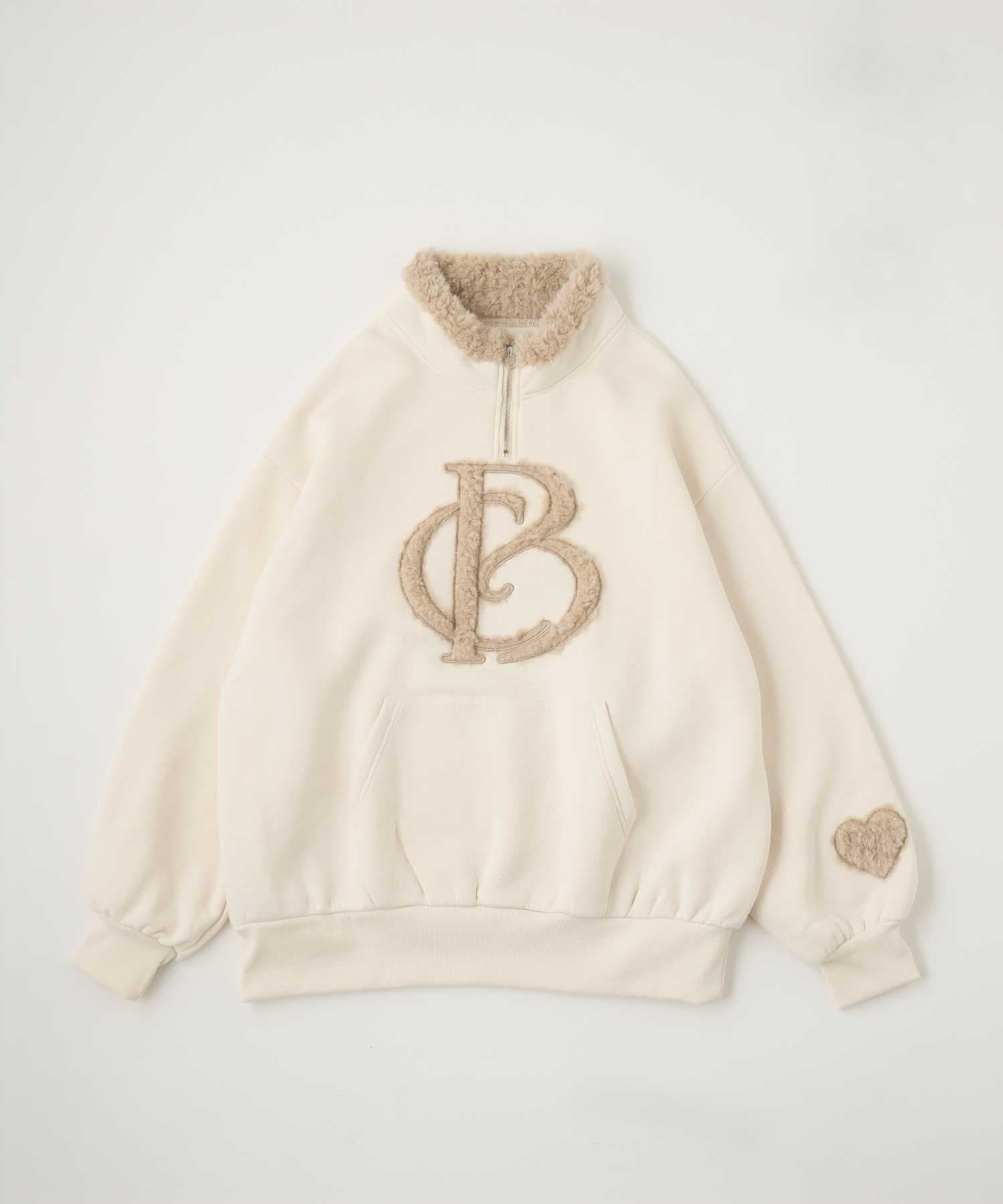 Belle Charme(ベルシャルム) Fur Logo Big Half Zip