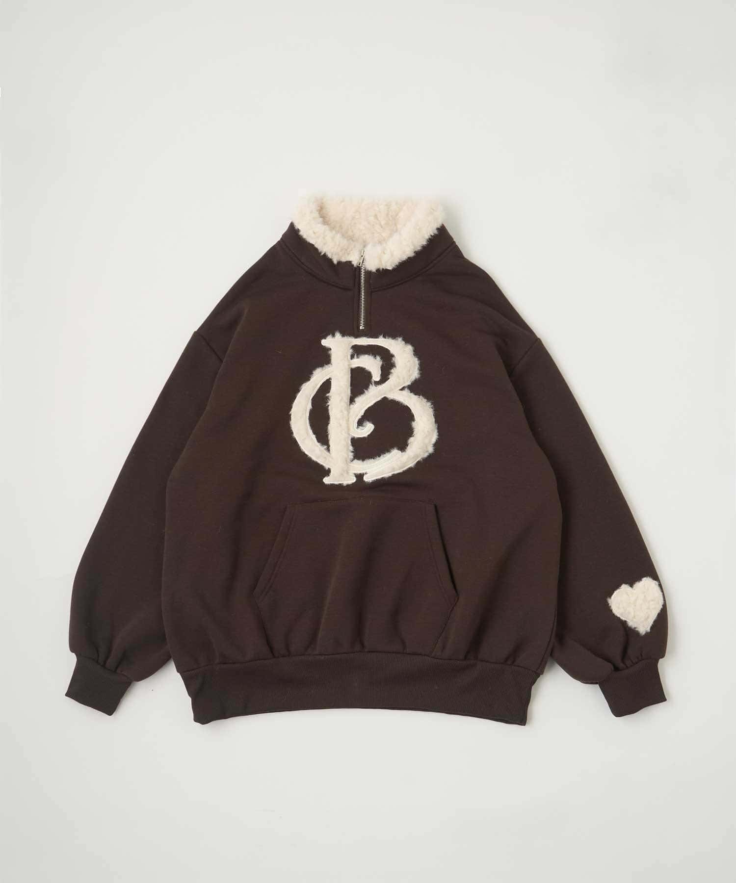 Belle Charme(ベルシャルム) Fur Logo Big Half Zip