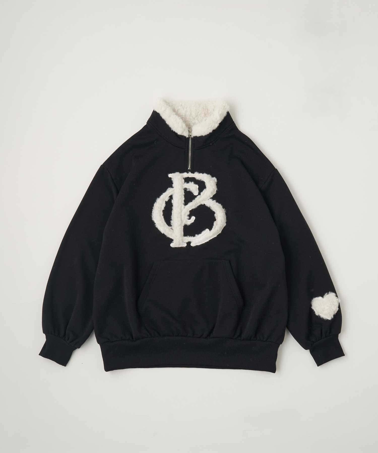 Belle Charme(ベルシャルム) Fur Logo Big Half Zip