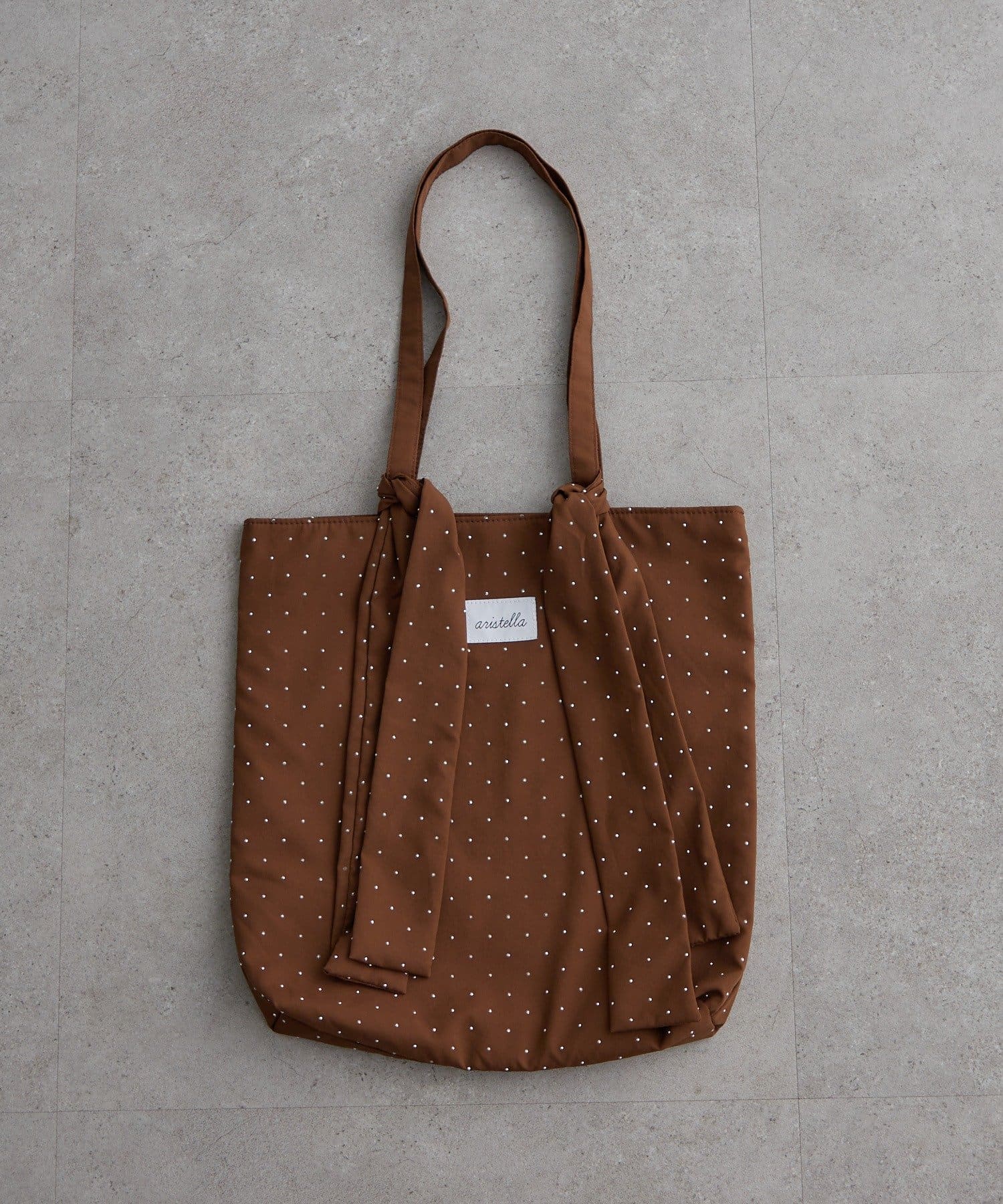 NICE CLAUP / OLIVE des OLIVE OUTLET(ナイスクラップ  / オリーブ デ オリーブ アウトレット) 【RMAF】ラインストートリボントート