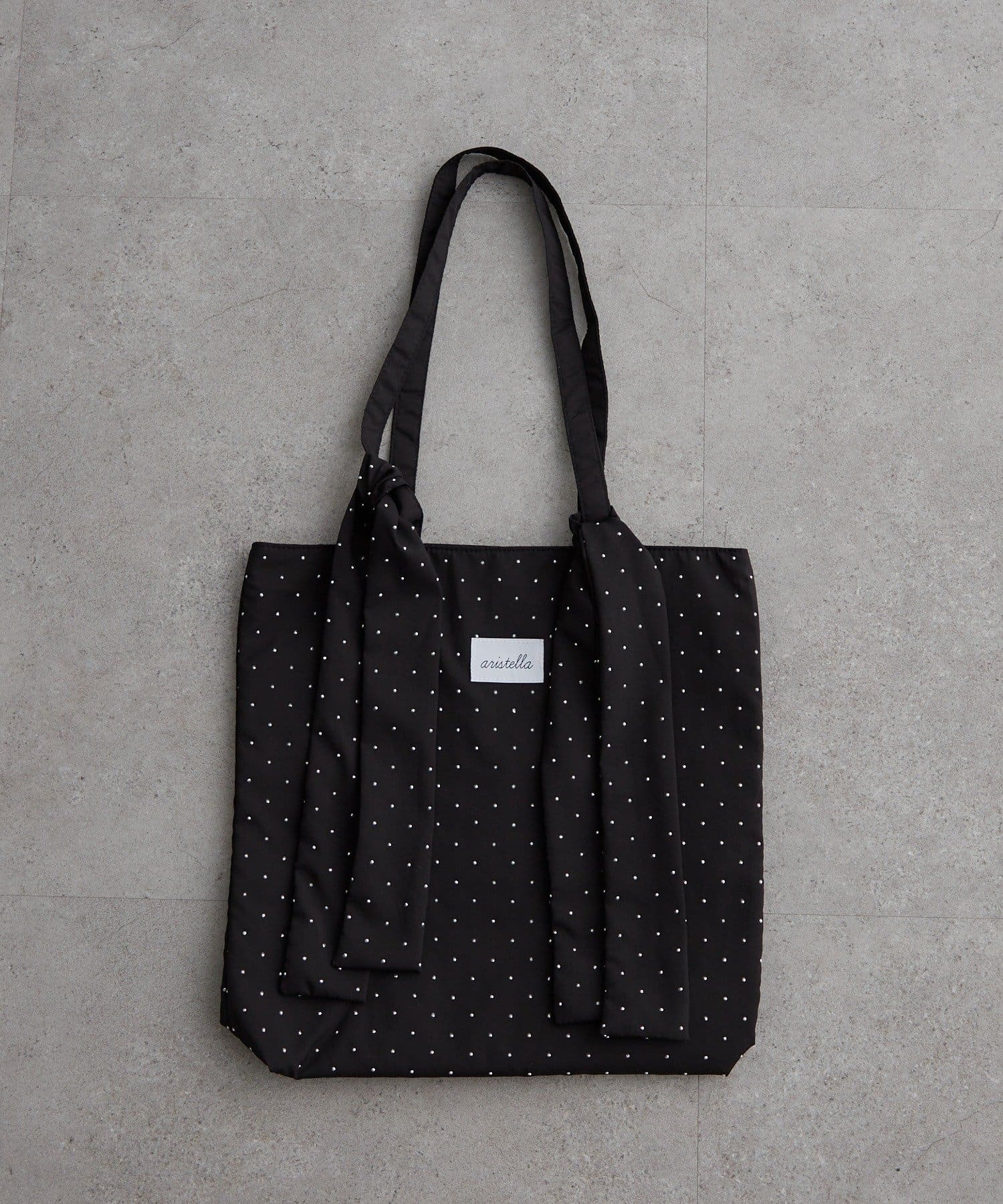 NICE CLAUP / OLIVE des OLIVE OUTLET(ナイスクラップ  / オリーブ デ オリーブ アウトレット) 【RMAF】ラインストートリボントート