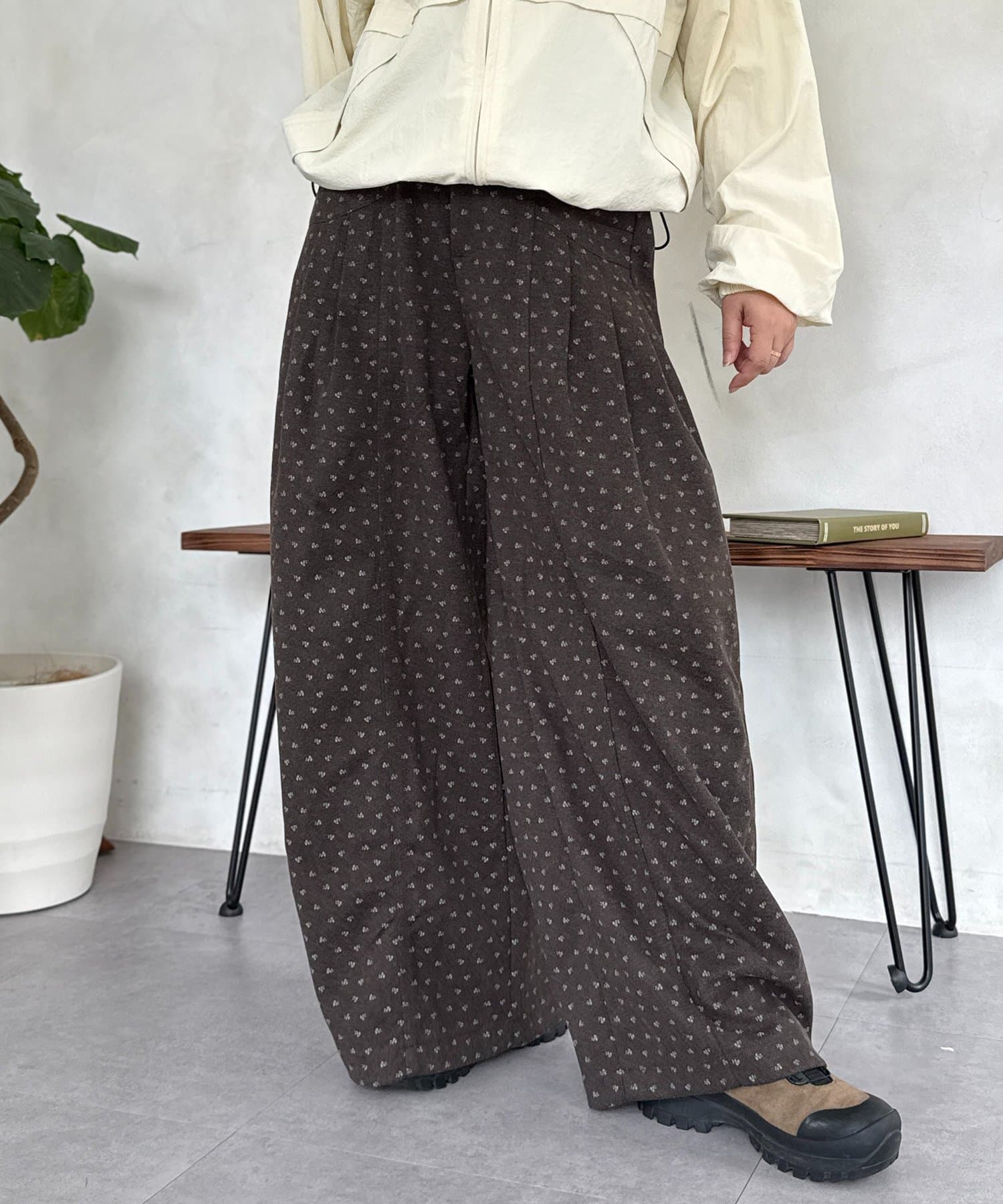 CPCM(シーピーシーエム) 【WEB限定】サイドタック起毛パンツ