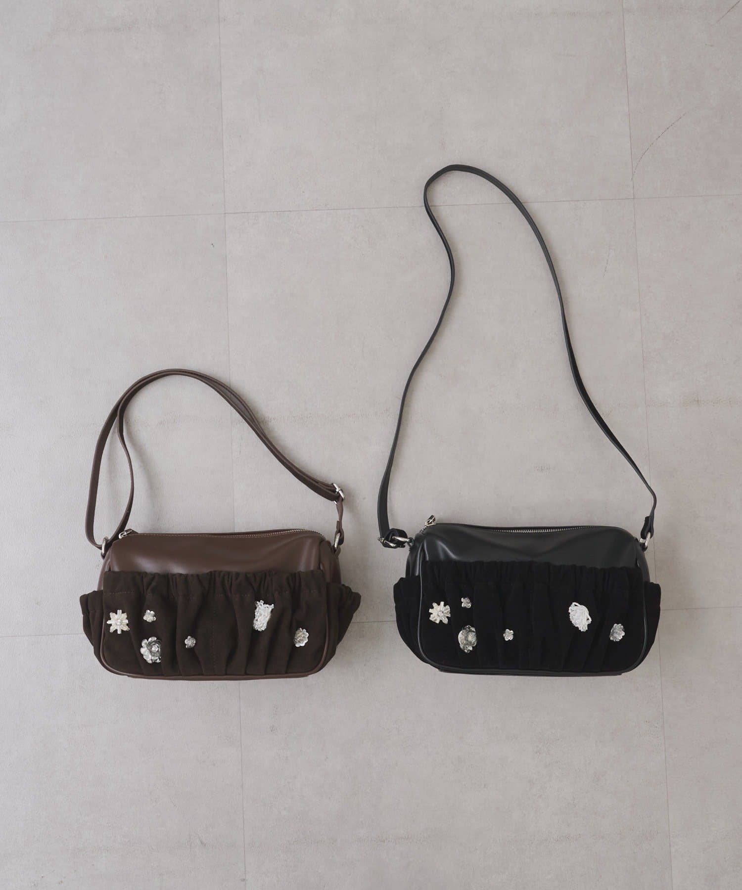 mystic(ミスティック) 【@_tulip08企画】ギャザーポケットビジューBAG