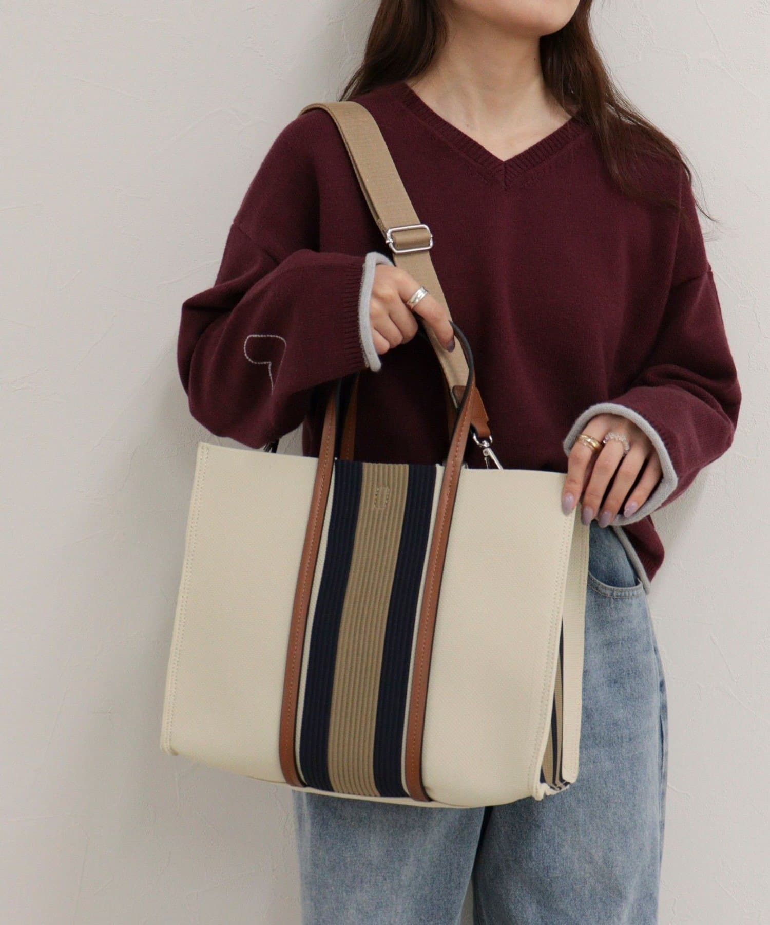 FREDY & GLOSTER(フレディ アンド グロスター) マルチSTニットスクエアトートバッグ
