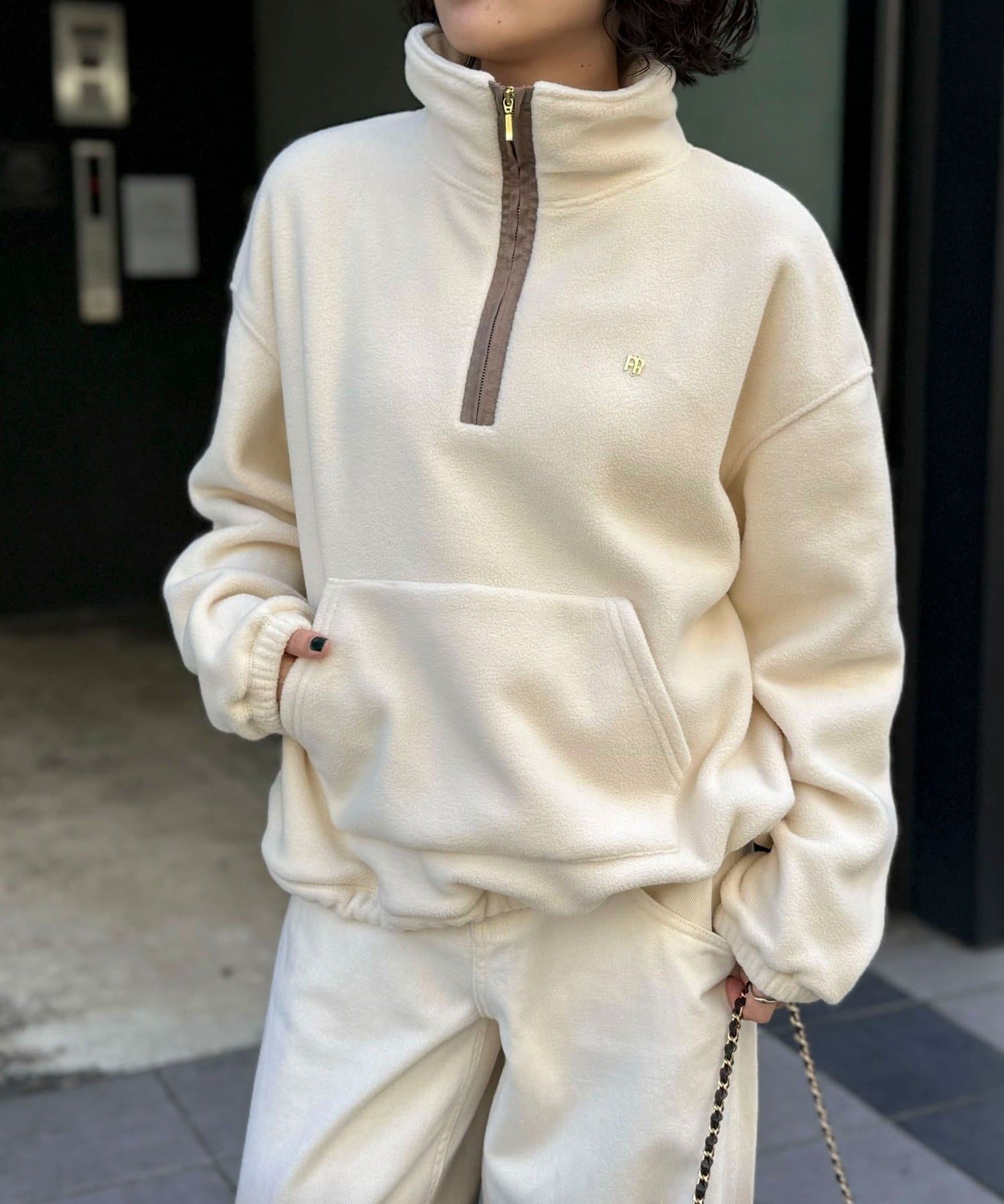 FREDY & GLOSTER(フレディ アンド グロスター) フリースハーフZIPプルオーバー