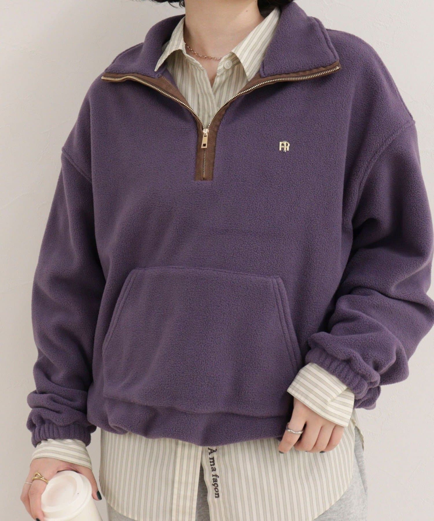 FREDY & GLOSTER(フレディ アンド グロスター) フリースハーフZIPプルオーバー