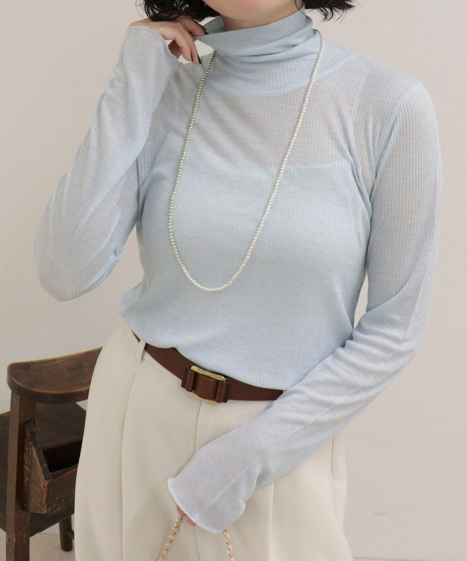 FREDY & GLOSTER(フレディ アンド グロスター) ウールブレンドシアーテレコタートルネック