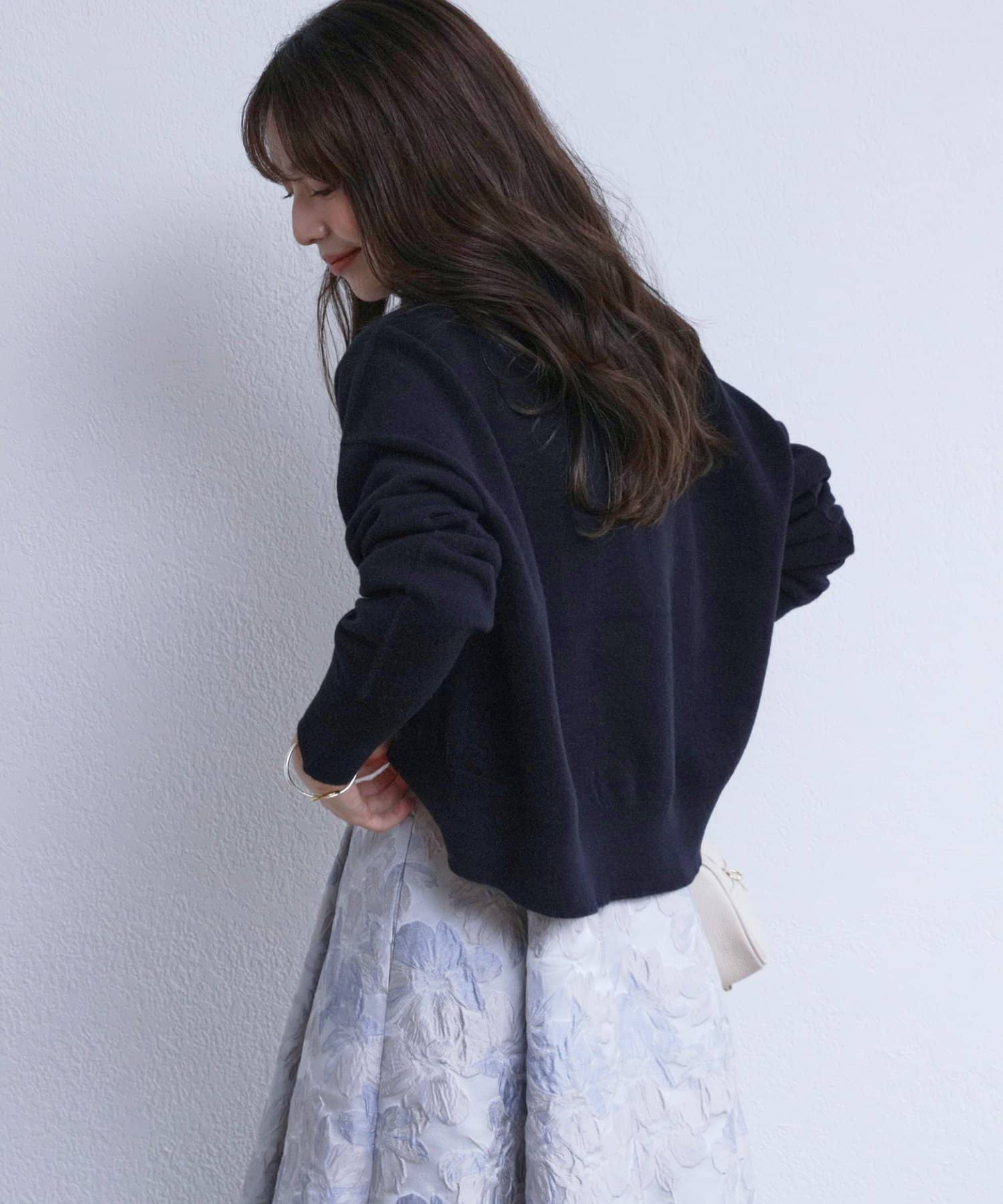La boutique BonBon(ラブティックボンボン) ウール100クロップドニット