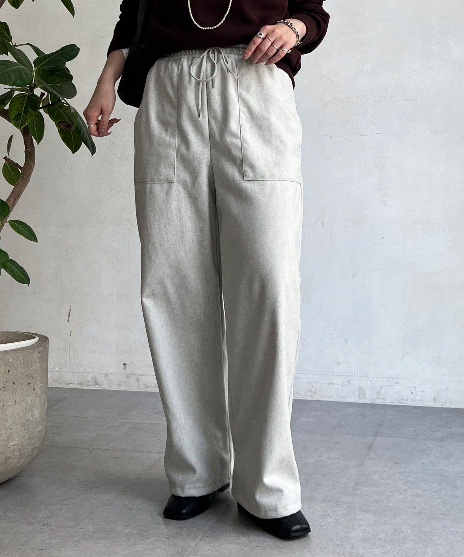 un dix cors(アンディコール) 圧縮ワイドパンツ