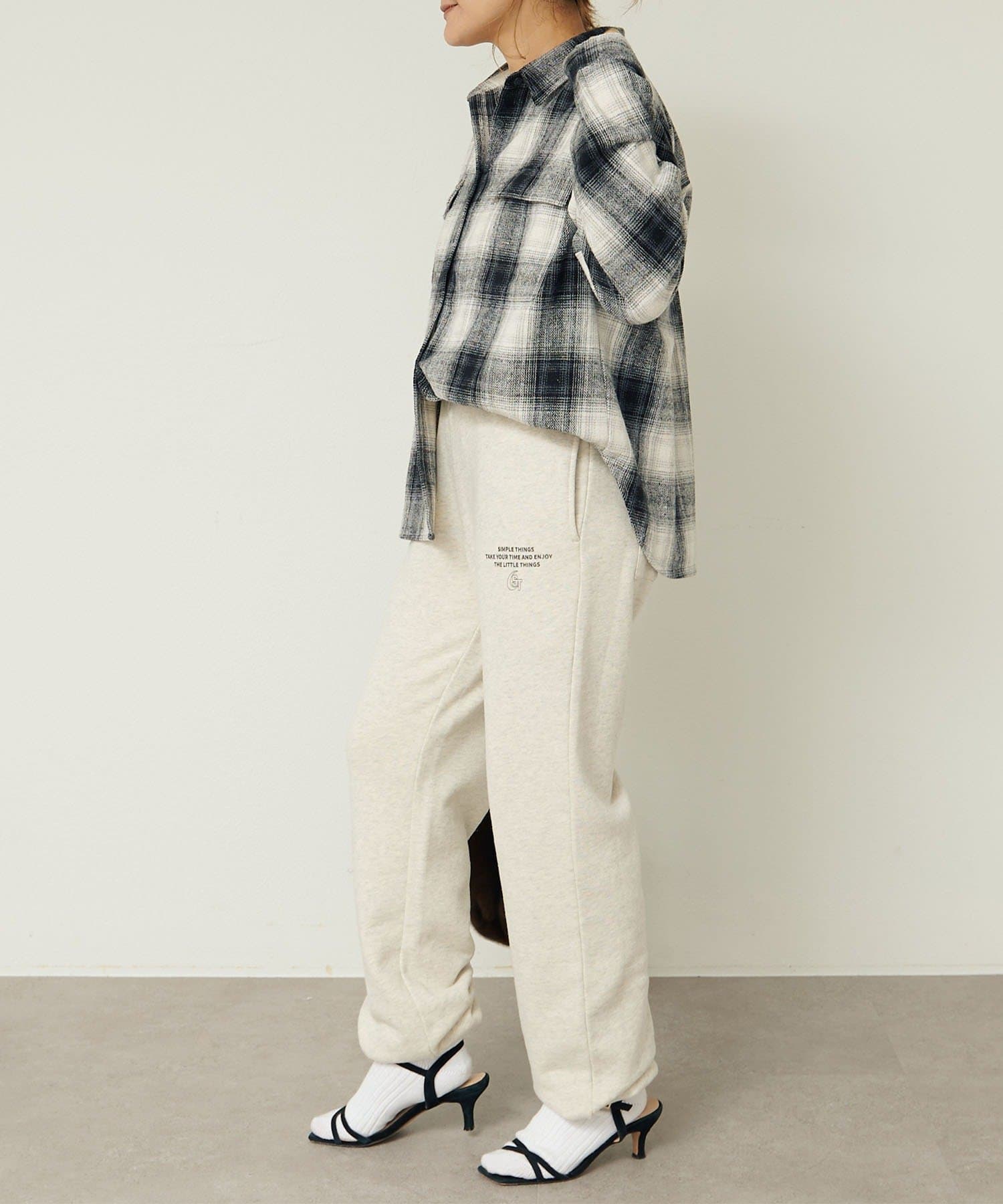 PUAL CE CIN(ピュアルセシン) オンブレ起毛チェックシャツ