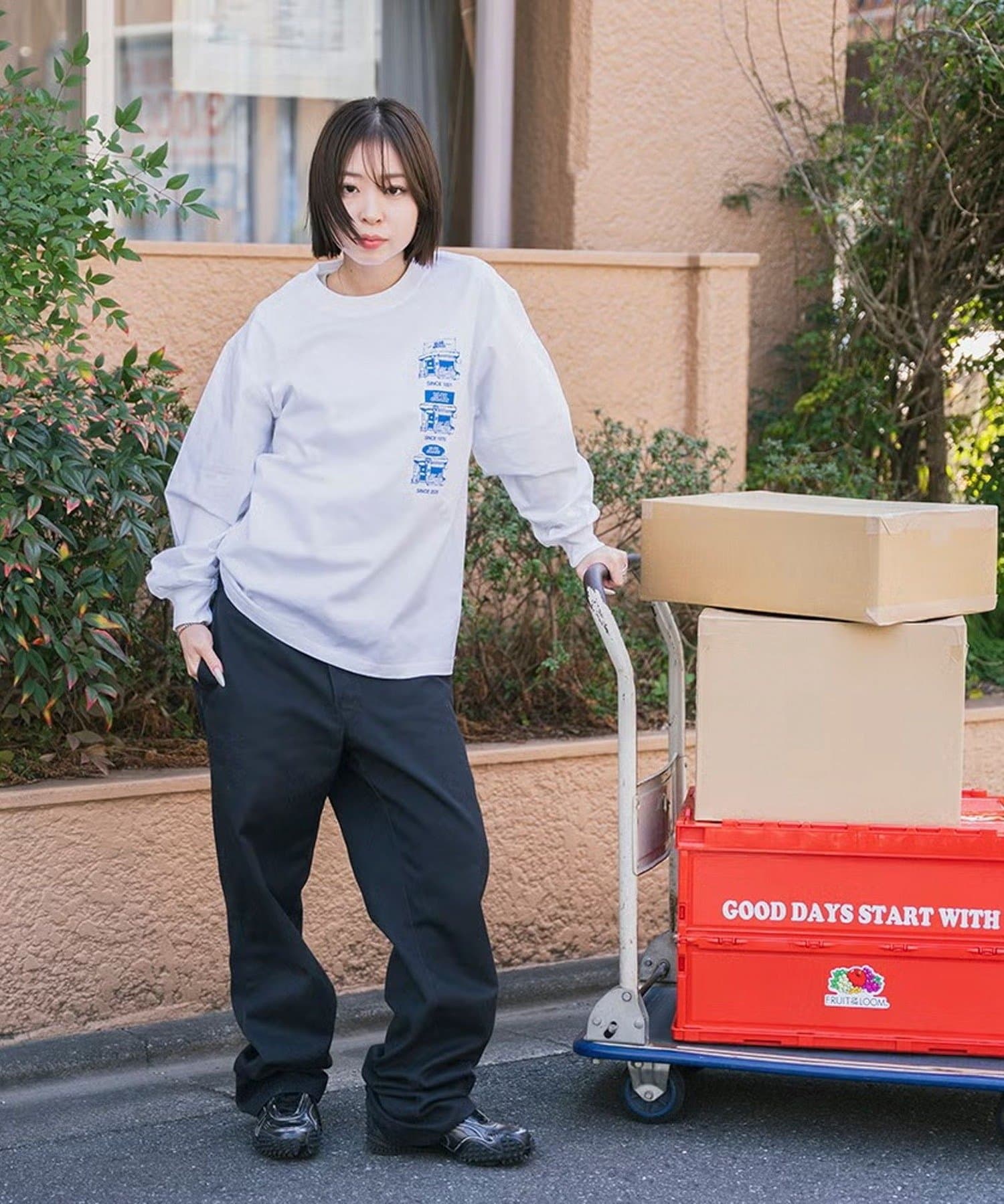 FREDY & GLOSTER(フレディ アンド グロスター) 【BLUE GLASS】DELIVERY LONGSLEEVE TEE