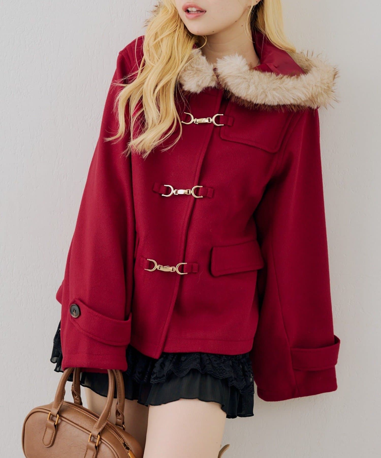 NICE CLAUP / OLIVE des OLIVE OUTLET(ナイスクラップ  / オリーブ デ オリーブ アウトレット) 【ANOTHER BRANCH】ファー付ダッフルショートコート