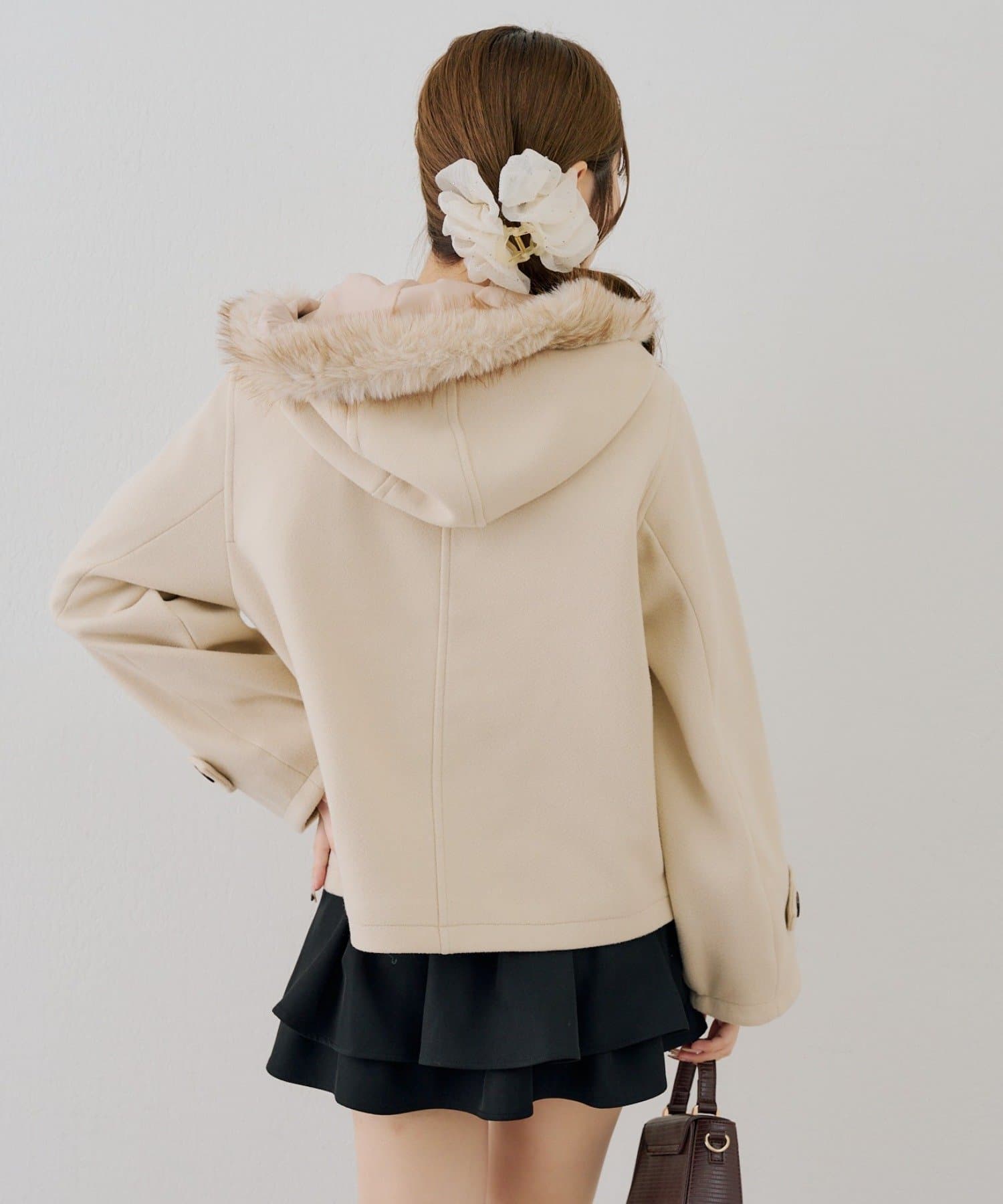 NICE CLAUP / OLIVE des OLIVE OUTLET(ナイスクラップ  / オリーブ デ オリーブ アウトレット) 【ANOTHER BRANCH】ファー付ダッフルショートコート