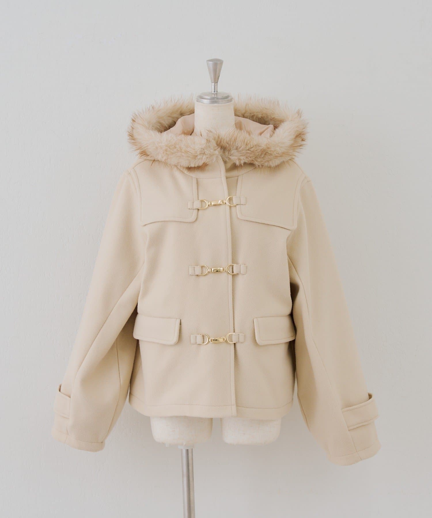 NICE CLAUP / OLIVE des OLIVE OUTLET(ナイスクラップ  / オリーブ デ オリーブ アウトレット) 【ANOTHER BRANCH】ファー付ダッフルショートコート