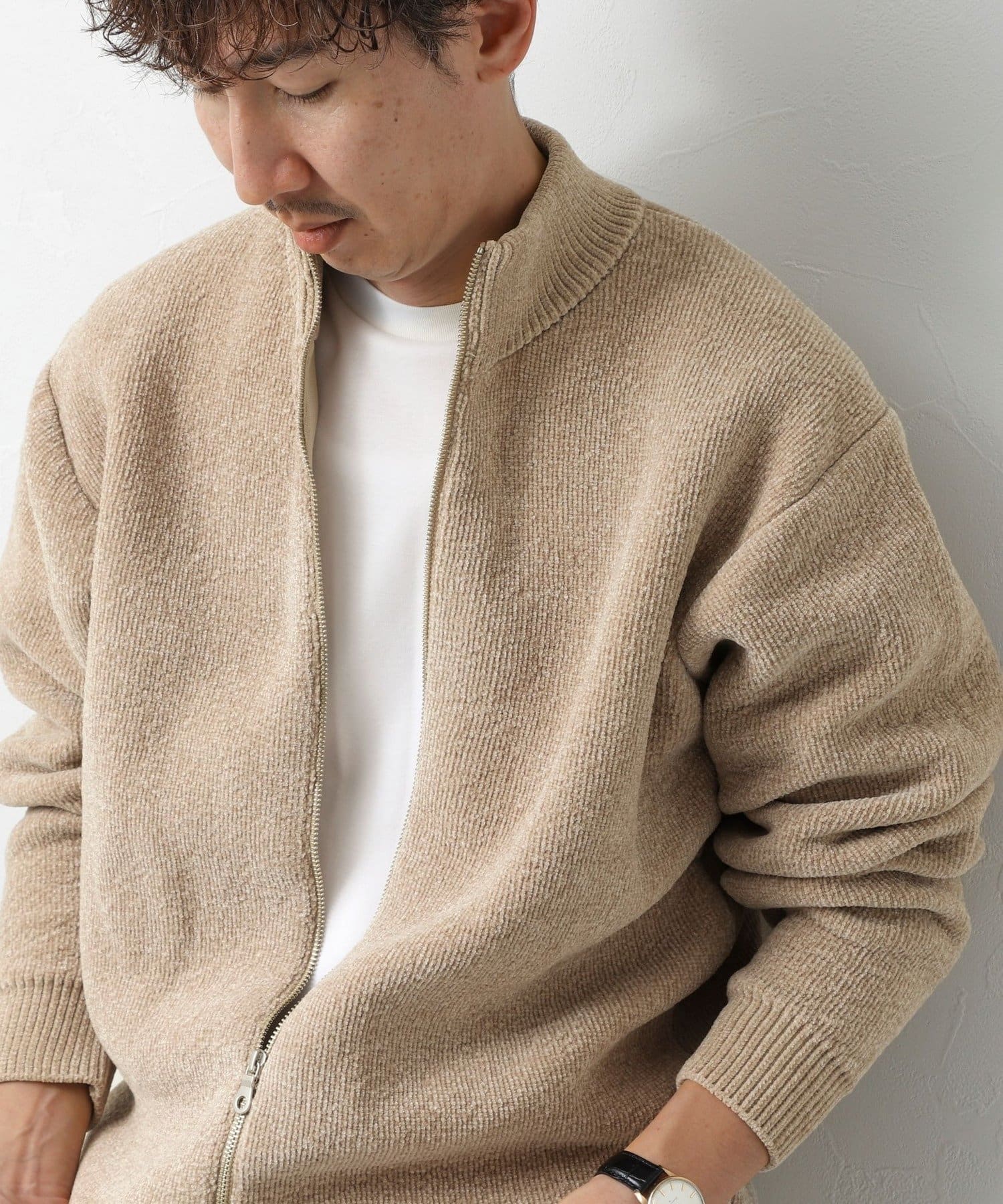 NOLLEY'S(ノーリーズ) 接結モールスタンドジップカーディガン 26AW