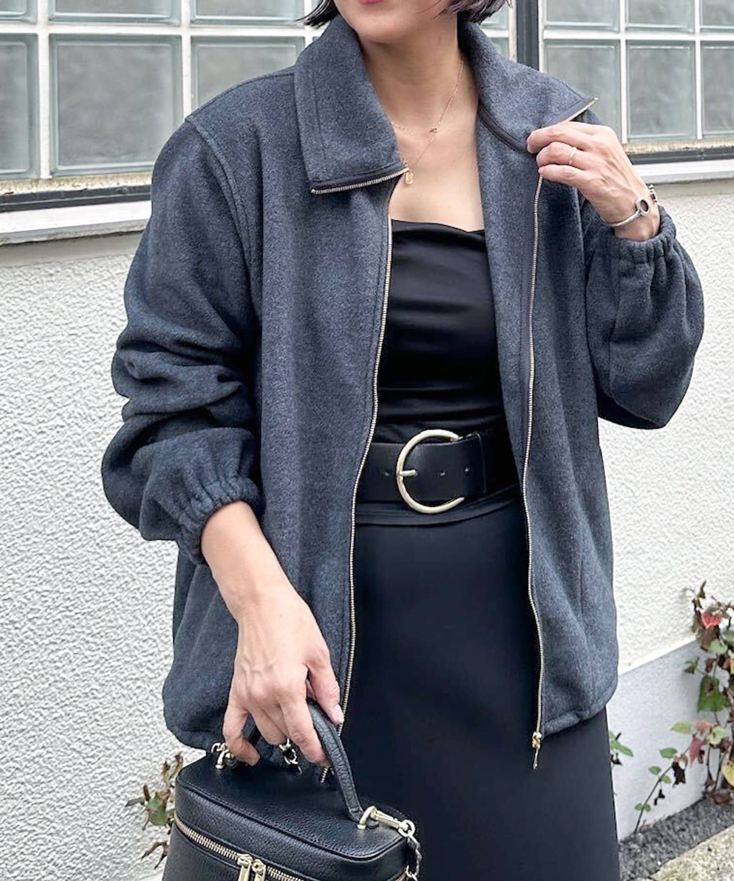 NOLLEY'S(ノーリーズ) 【サマになる】ウォッシャブルオトナフリースZIPブルゾン