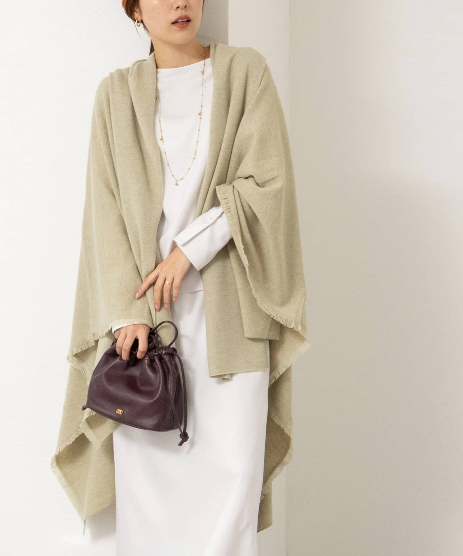 NOLLEY'S(ノーリーズ) 【WALANCE/ワランス】merino wool poncho stole