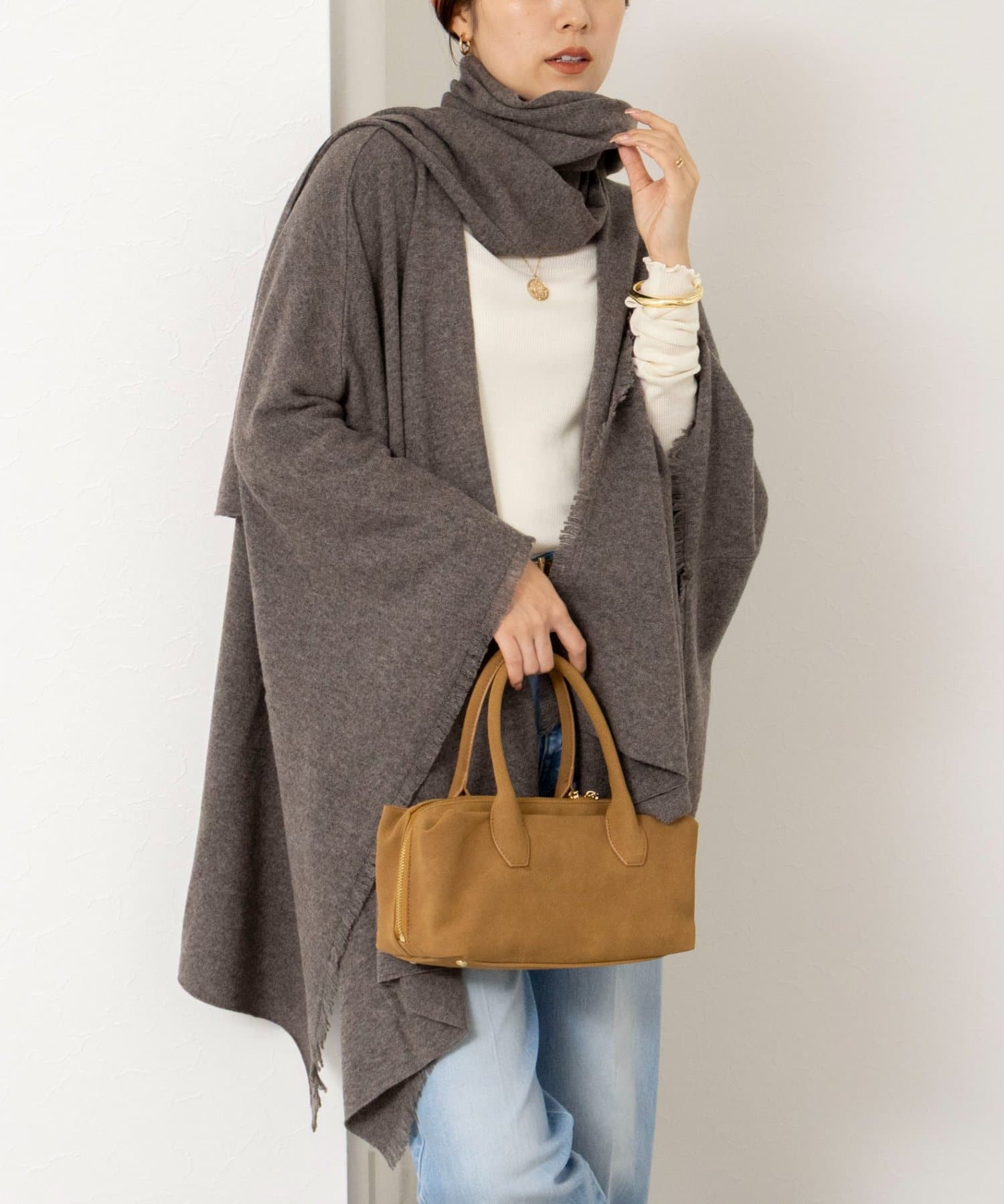 NOLLEY'S(ノーリーズ) 【WALANCE/ワランス】merino wool poncho stole