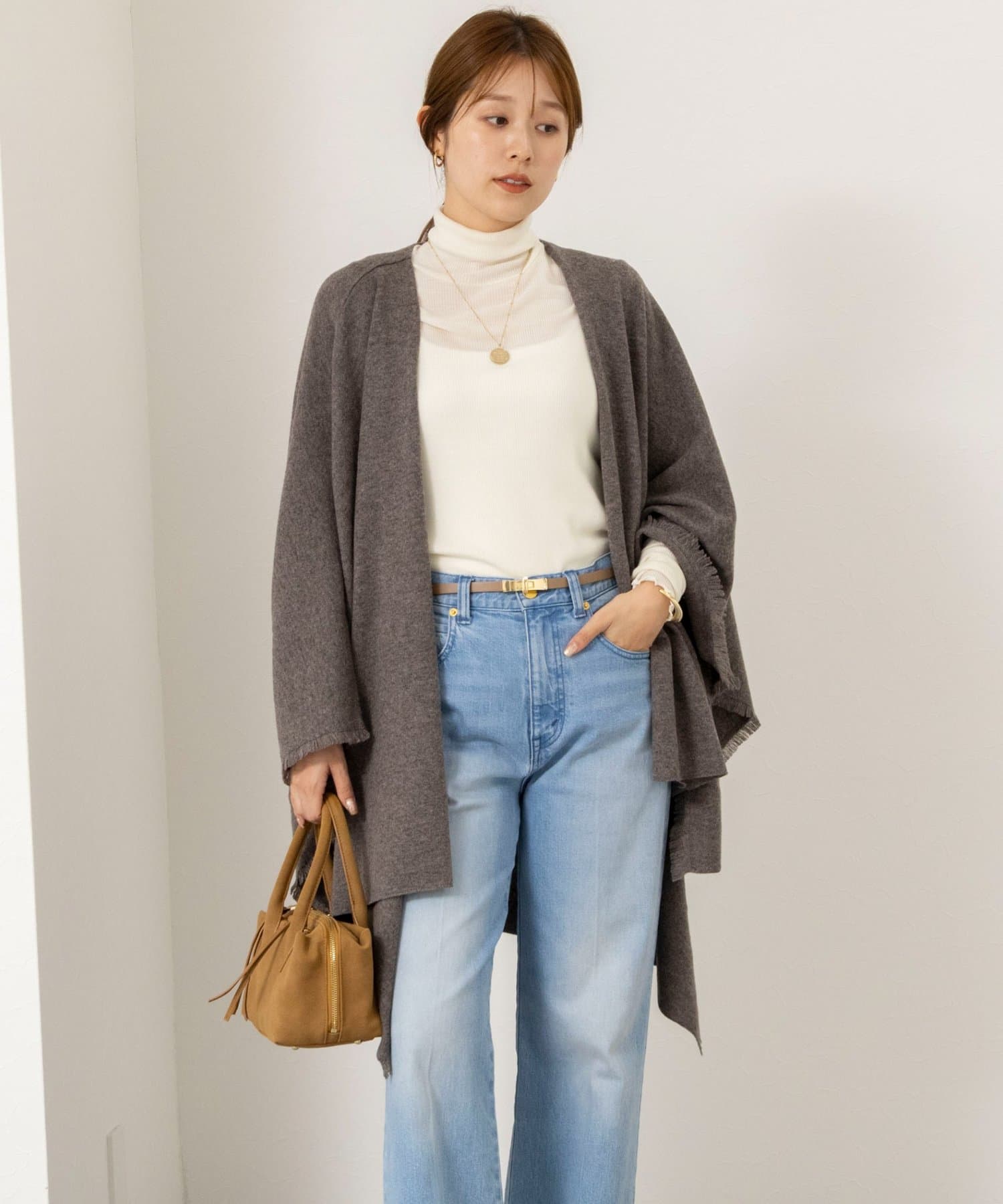 NOLLEY'S(ノーリーズ) 【WALANCE/ワランス】merino wool poncho stole