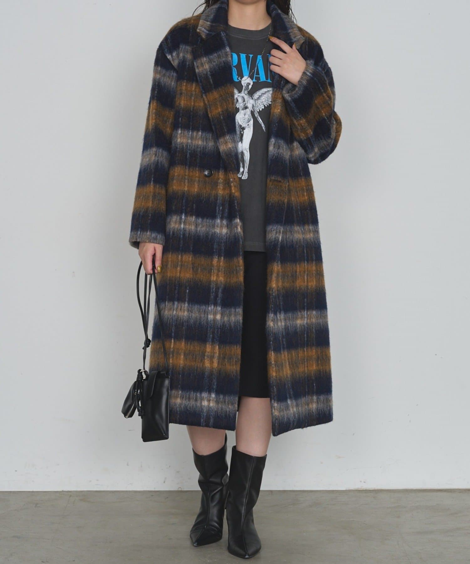 LOUNGEDRESS(ラウンジドレス) シャギーチェックコート