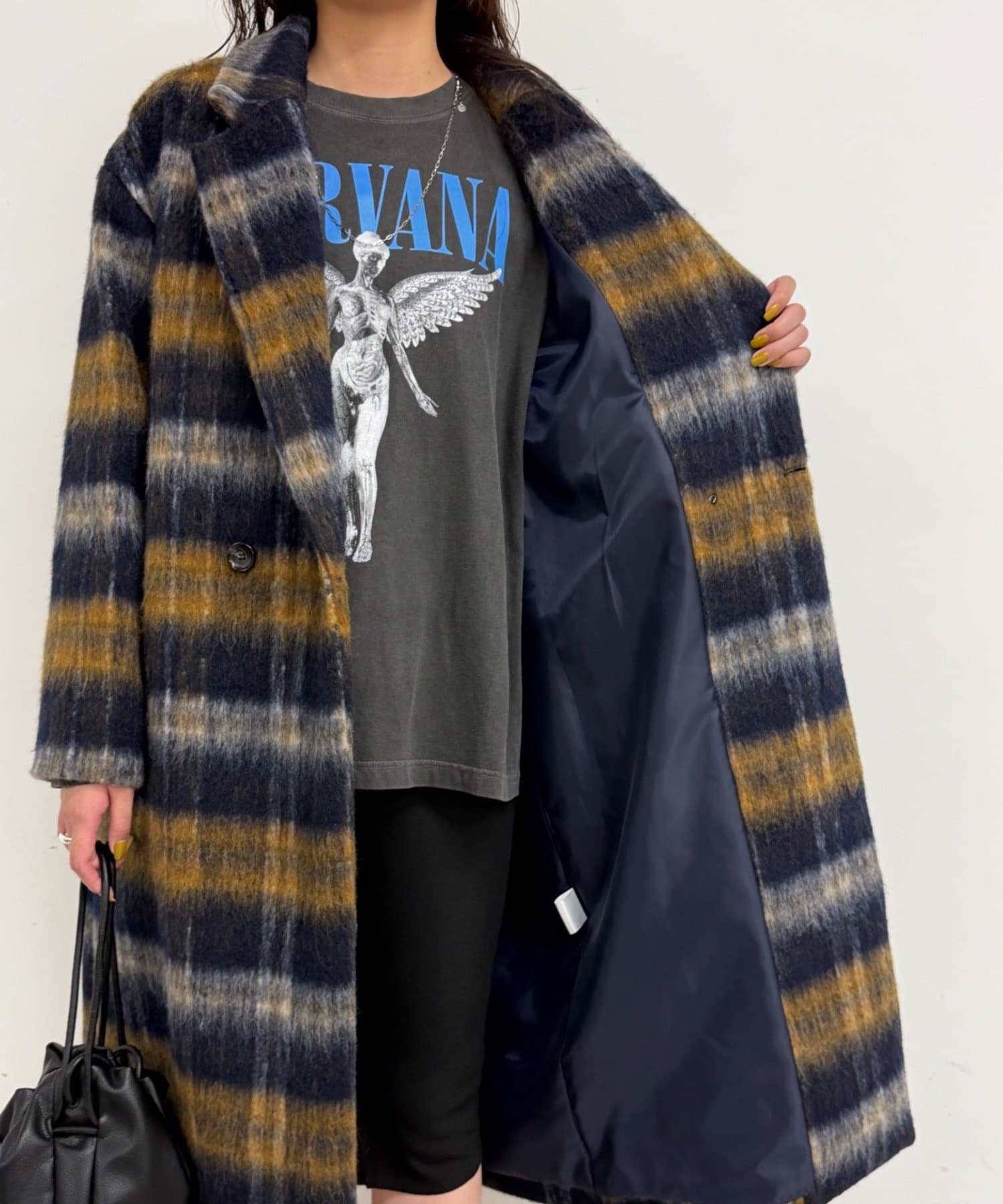 LOUNGEDRESS(ラウンジドレス) シャギーチェックコート