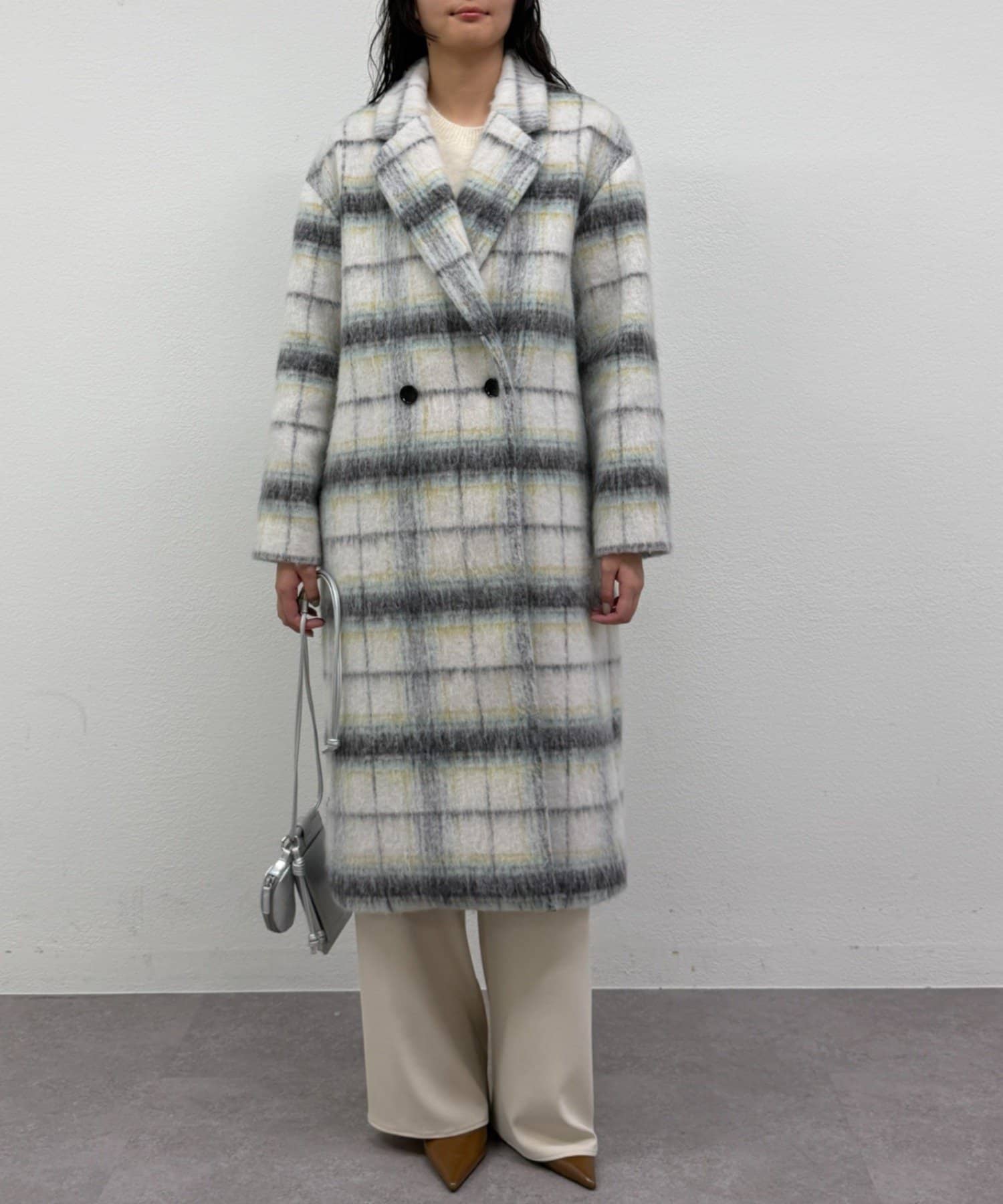 LOUNGEDRESS(ラウンジドレス) シャギーチェックコート
