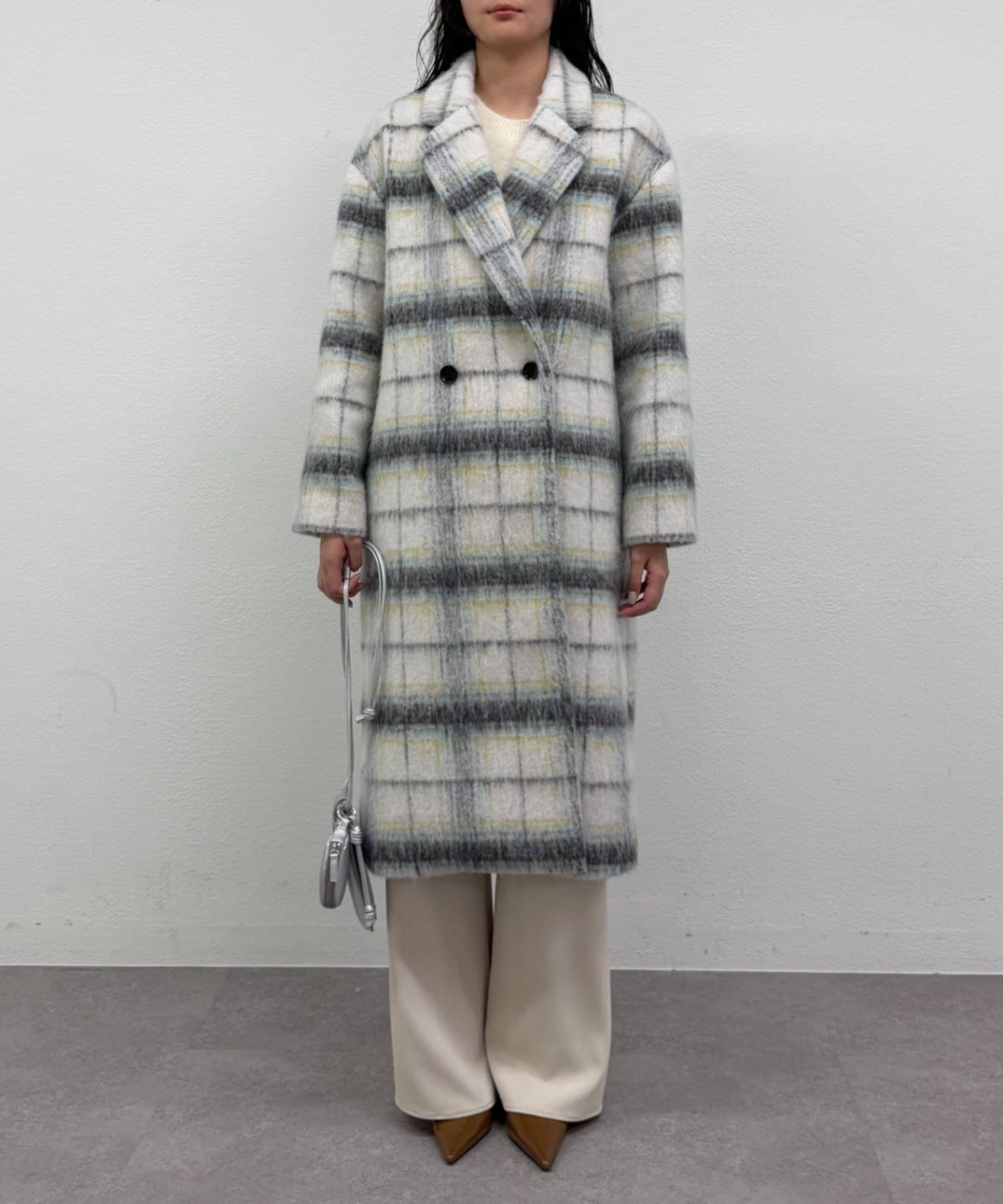 LOUNGEDRESS(ラウンジドレス) シャギーチェックコート