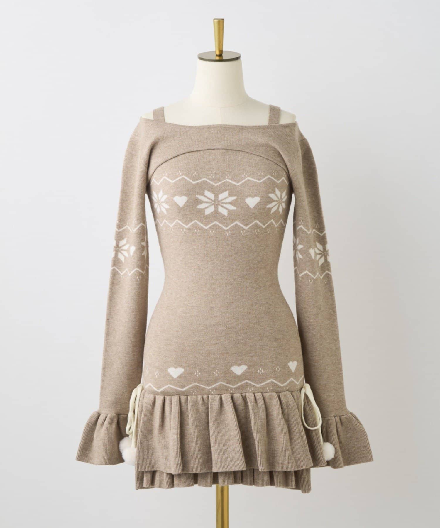Belle Charme(ベルシャルム) Merry Nordic Knit Onepiece