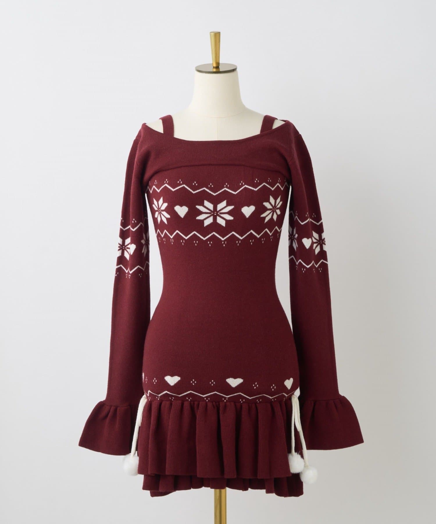 Belle Charme(ベルシャルム) Merry Nordic Knit Onepiece
