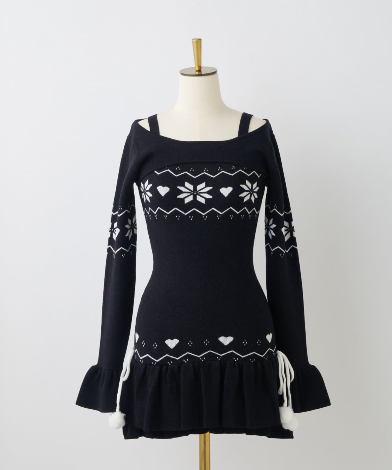 Belle Charme(ベルシャルム) Merry Nordic Knit Onepiece