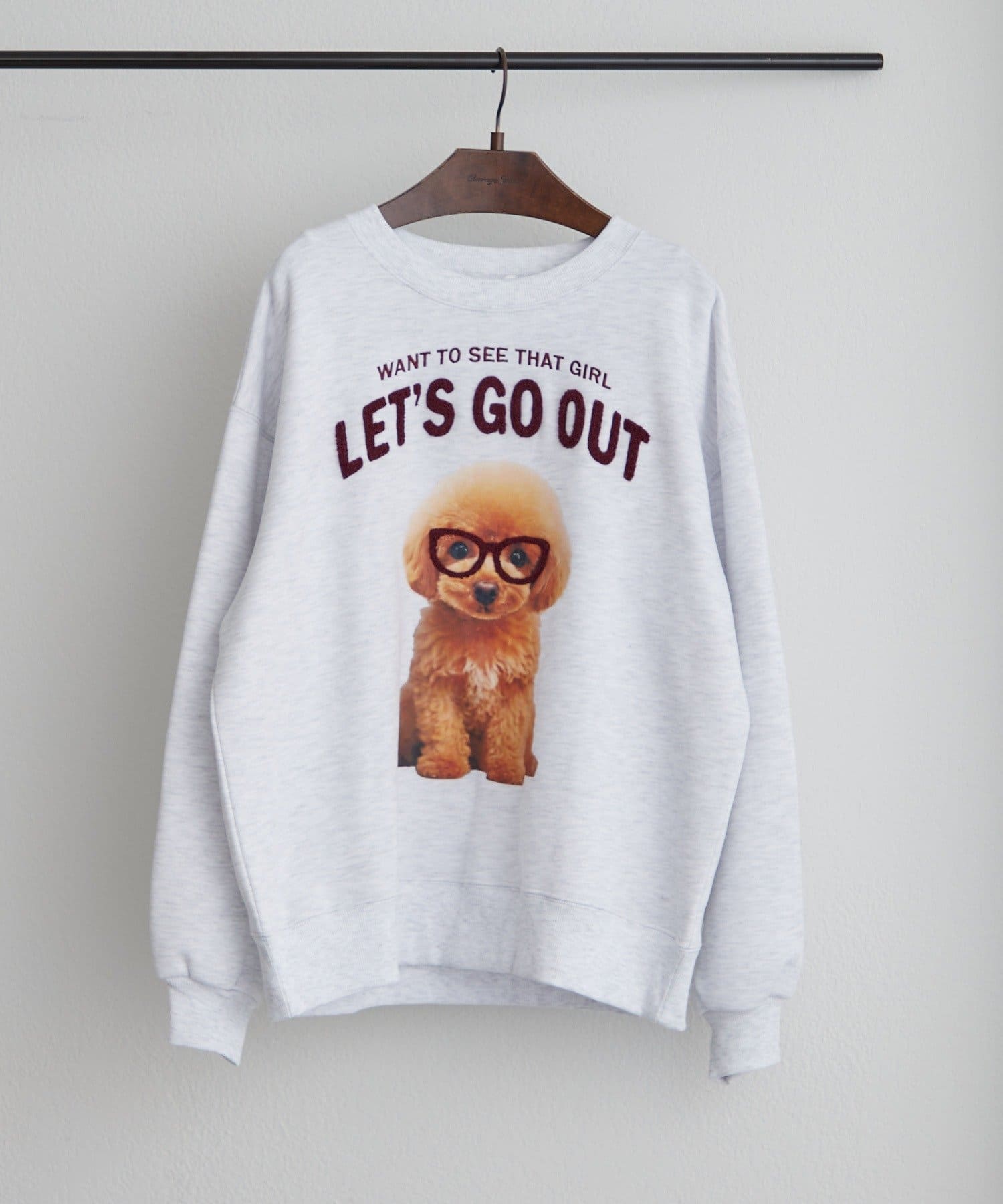 NICE CLAUP / OLIVE des OLIVE OUTLET(ナイスクラップ  / オリーブ デ オリーブ アウトレット) 【continuer】めがね犬スウェット
