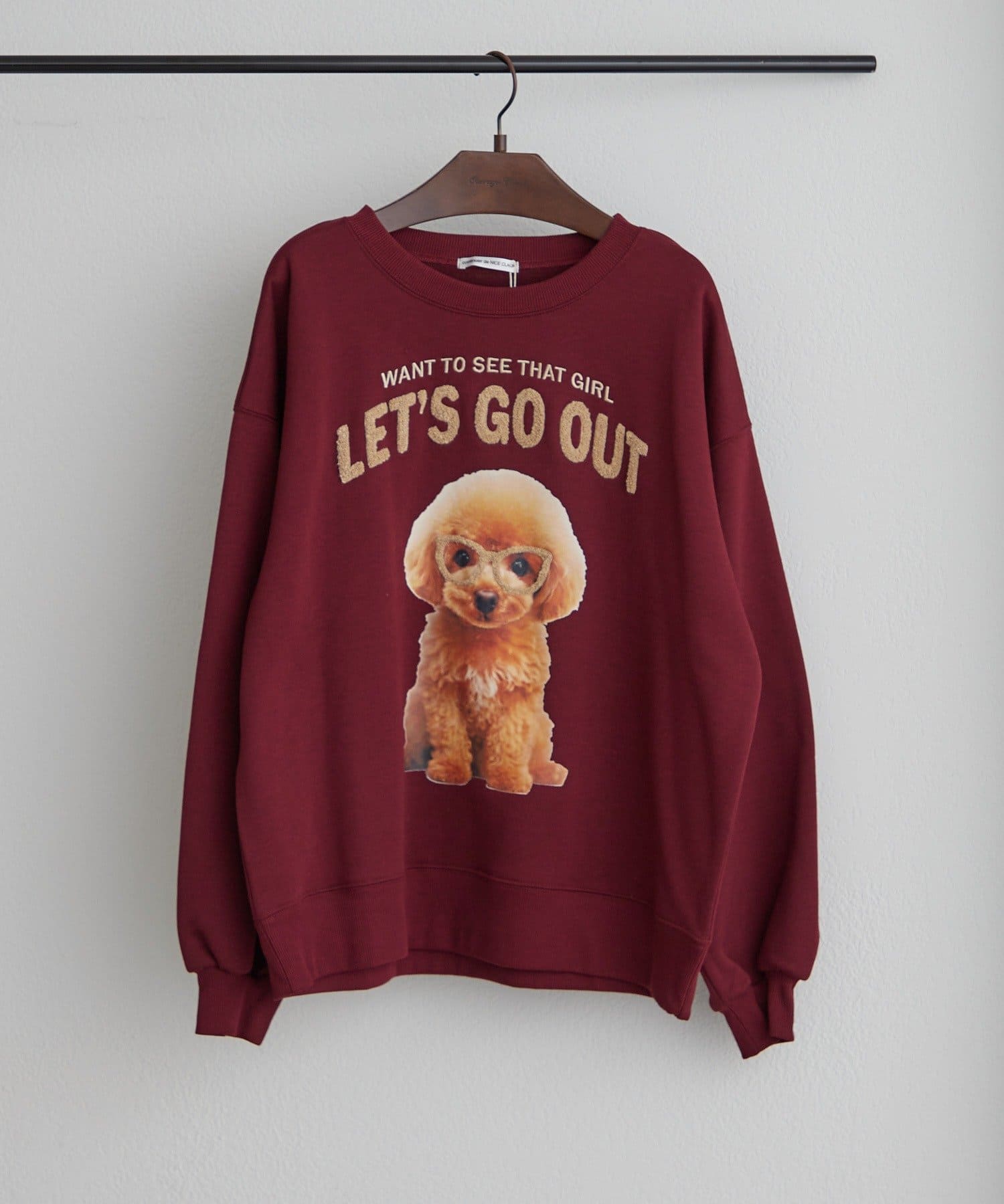 NICE CLAUP / OLIVE des OLIVE OUTLET(ナイスクラップ  / オリーブ デ オリーブ アウトレット) 【continuer】めがね犬スウェット
