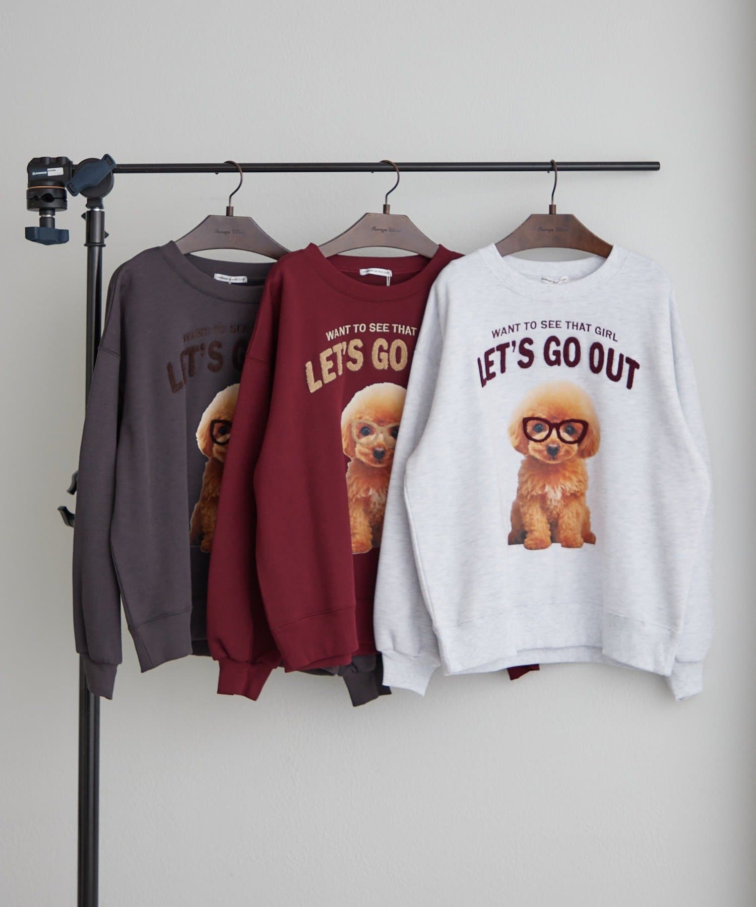 NICE CLAUP / OLIVE des OLIVE OUTLET(ナイスクラップ  / オリーブ デ オリーブ アウトレット) 【continuer】めがね犬スウェット