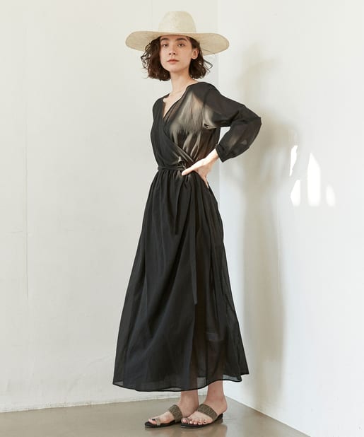 【GALLARDAGALANTE】カシュクールプリーツマキシワンピース GALLARDAGALANTE（ガリャルダガランテ）の「カシュクール