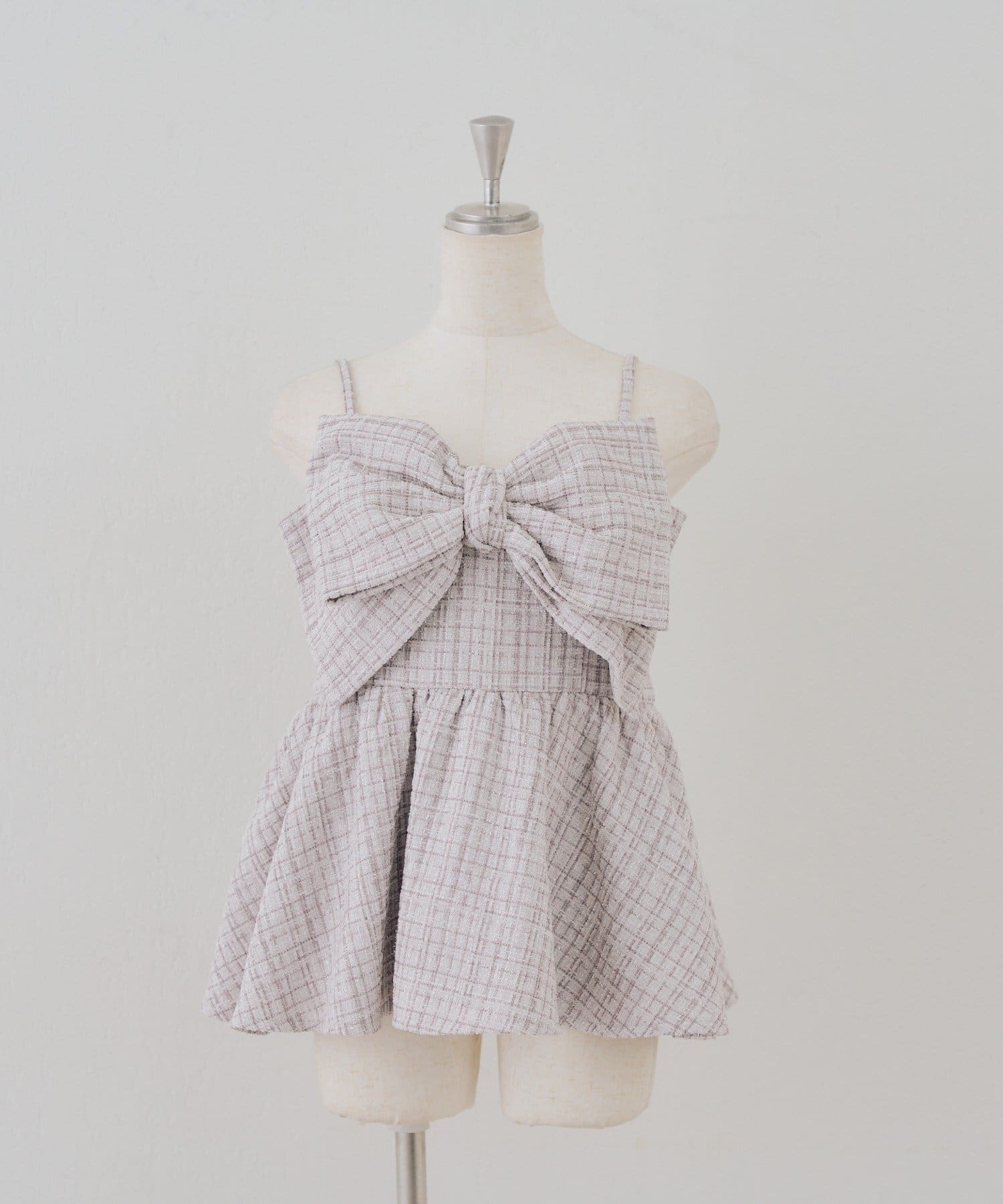NICE CLAUP / OLIVE des OLIVE OUTLET(ナイスクラップ  / オリーブ デ オリーブ アウトレット) 【continuer】 【セットアップ可能】リボンキャミチュニック