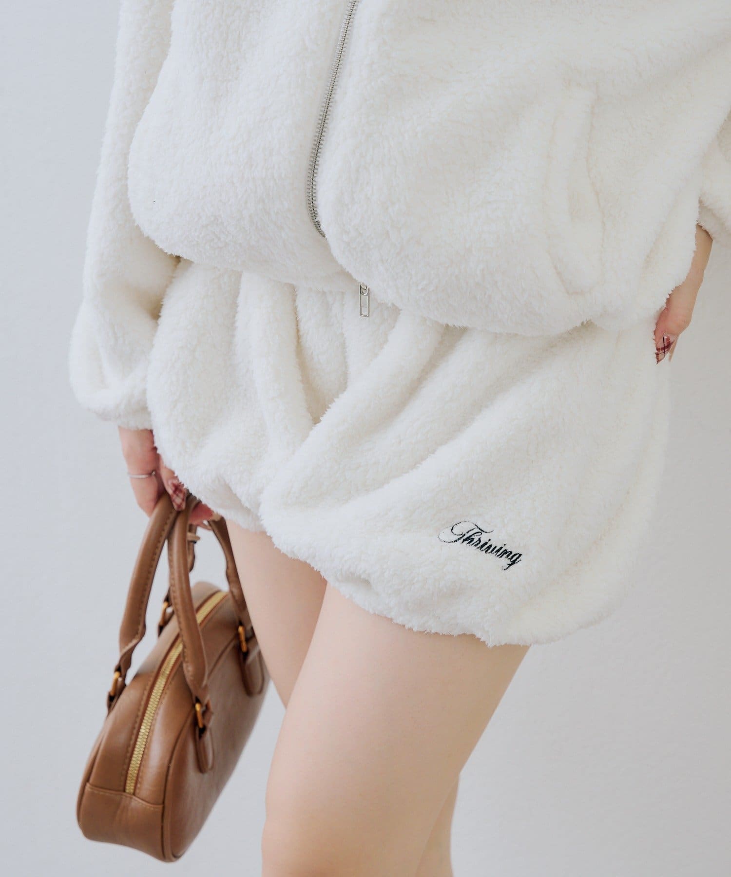 NICE CLAUP / OLIVE des OLIVE OUTLET(ナイスクラップ  / オリーブ デ オリーブ アウトレット) 【continuer】【セットアップ可能】フワフワボアバルーンパンツ