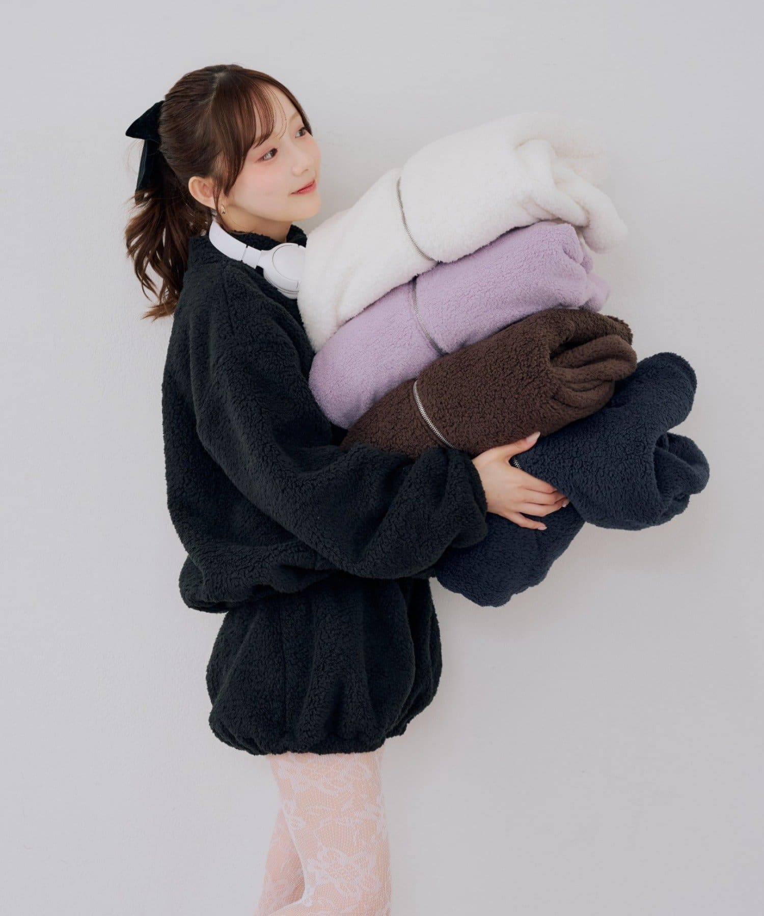 NICE CLAUP / OLIVE des OLIVE OUTLET(ナイスクラップ  / オリーブ デ オリーブ アウトレット) 【continuer】【セットアップ可能】フワフワボアブルゾン