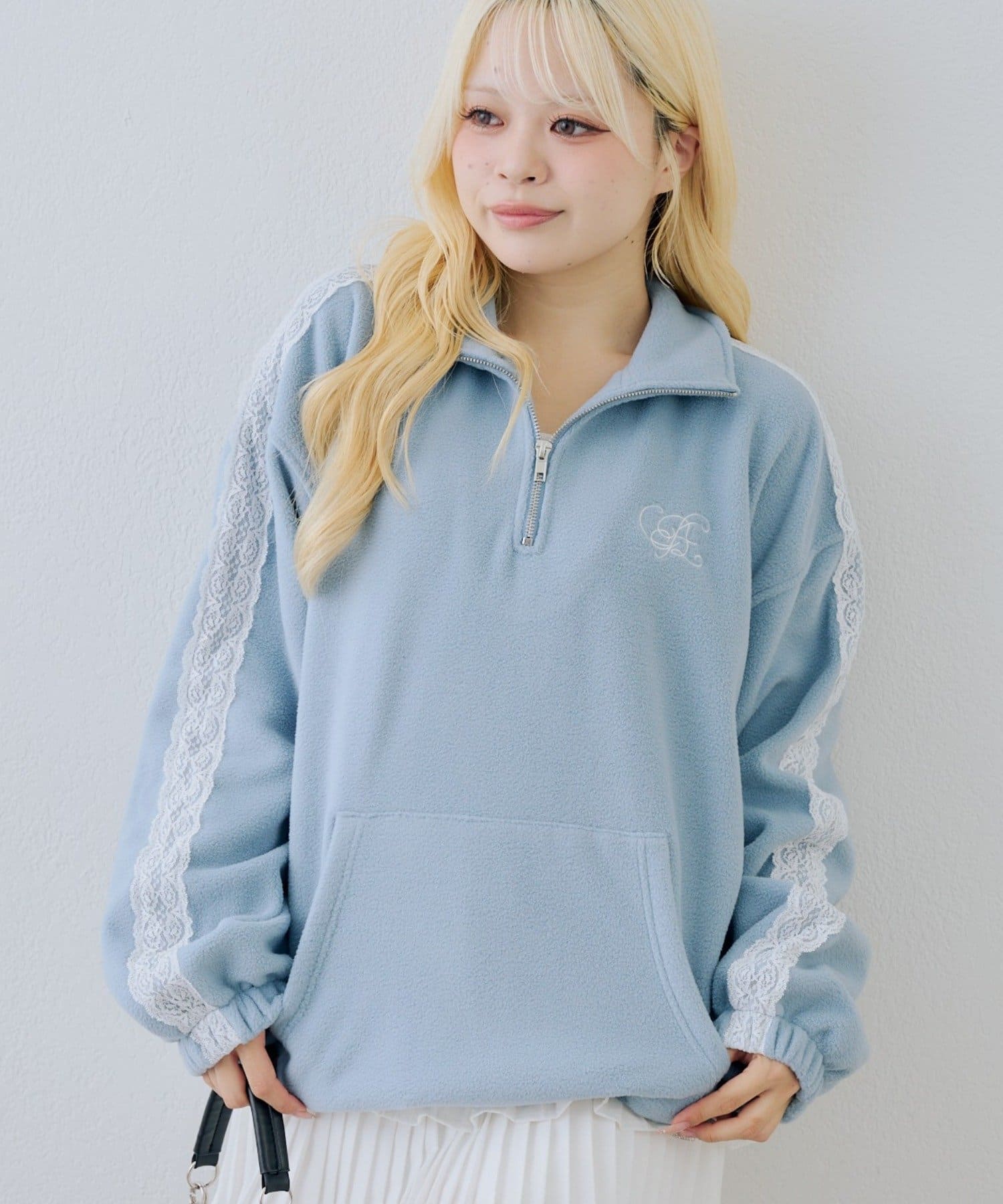 NICE CLAUP / OLIVE des OLIVE OUTLET(ナイスクラップ  / オリーブ デ オリーブ アウトレット) 【continuer】フリースラインブルゾン